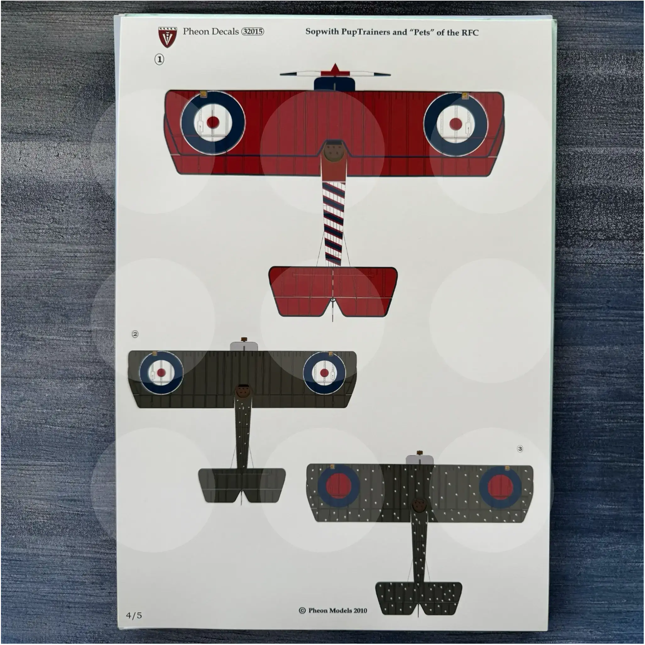 Pheon Decals - Sopwith Pup Trainers and Pets of the RFC - 1/3 scale - 32015