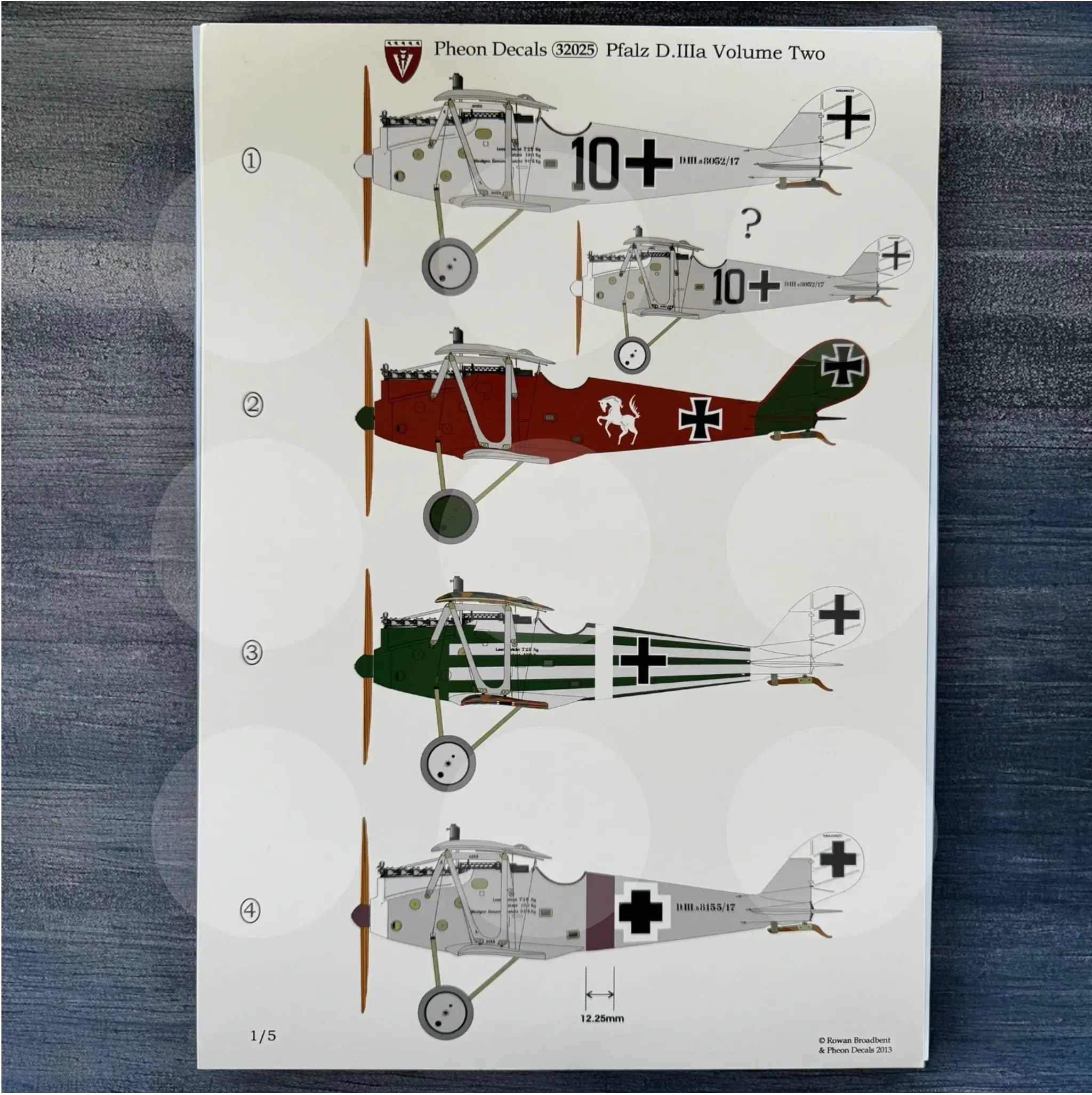 Pheon Decals - Pfalz D.IIIa Volume Two - 1/32 scale - 32025