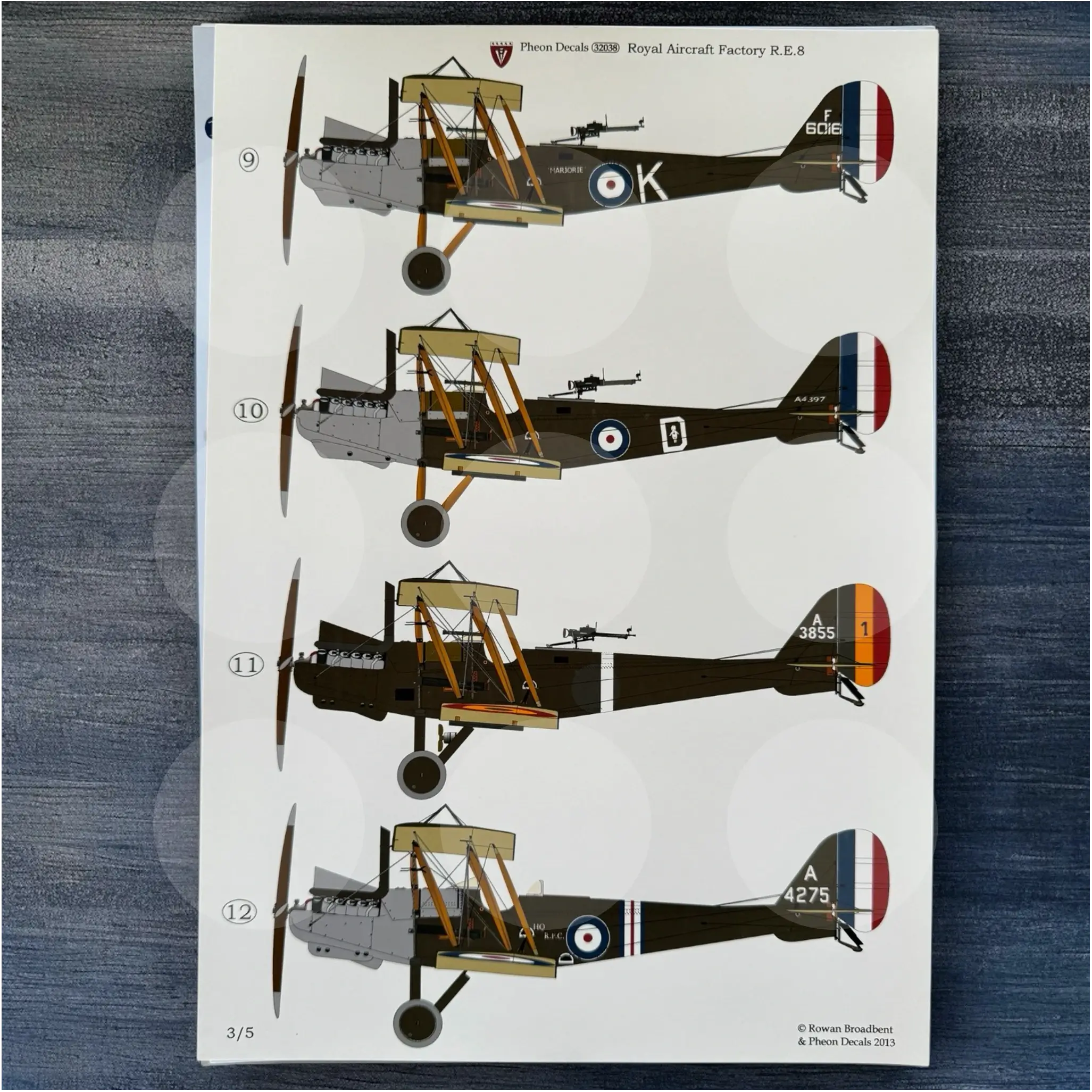 Pheon Decals - Royal Aircraft Factory RE.8 Harry Tate - 1/32 scale - 32038