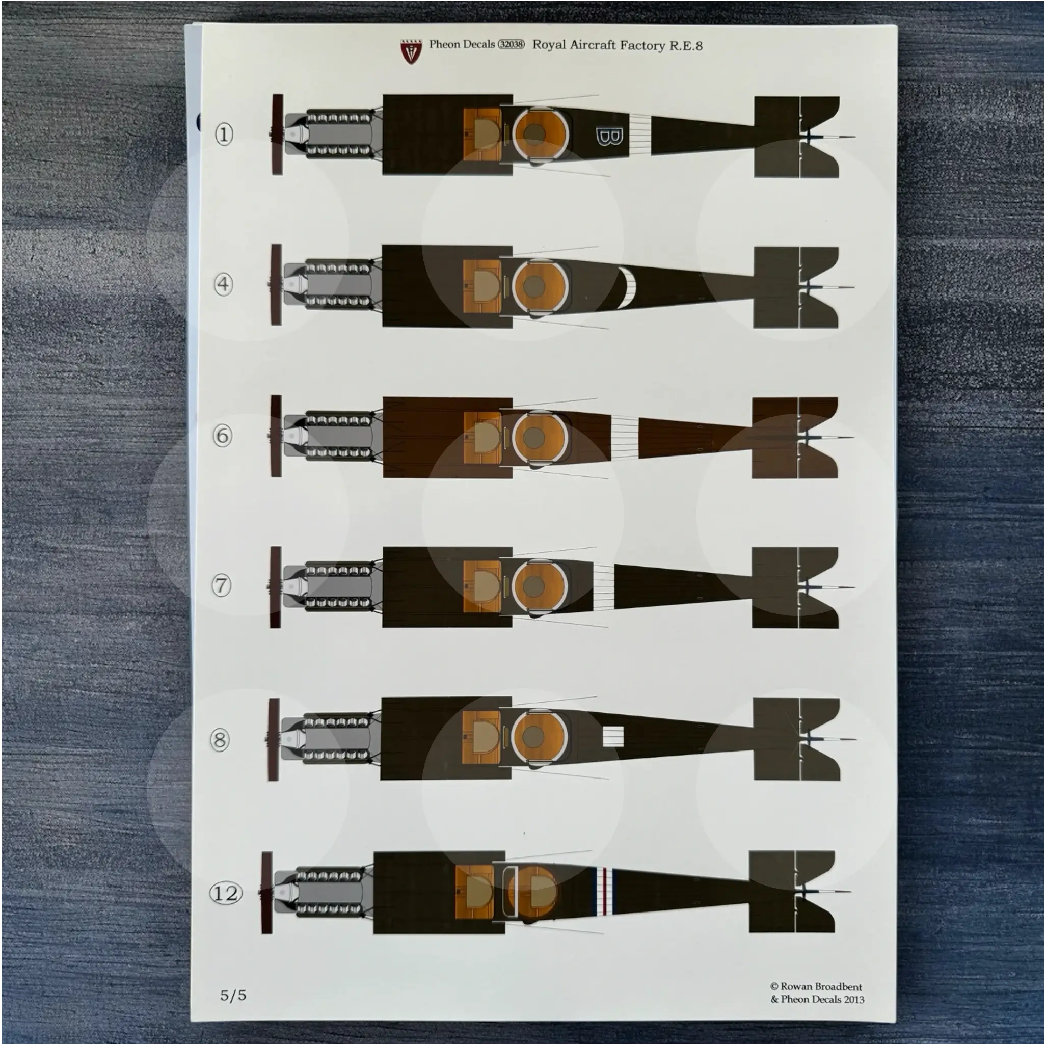Pheon Decals - Royal Aircraft Factory RE.8 Harry Tate - 1/32 scale - 32038