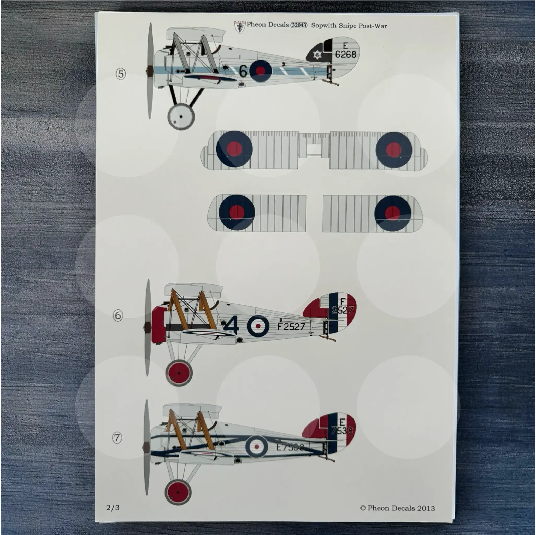Pheon Decals - Sopwith 7F.1 Snipe Postwar RAF - 1/32 scale - 32043