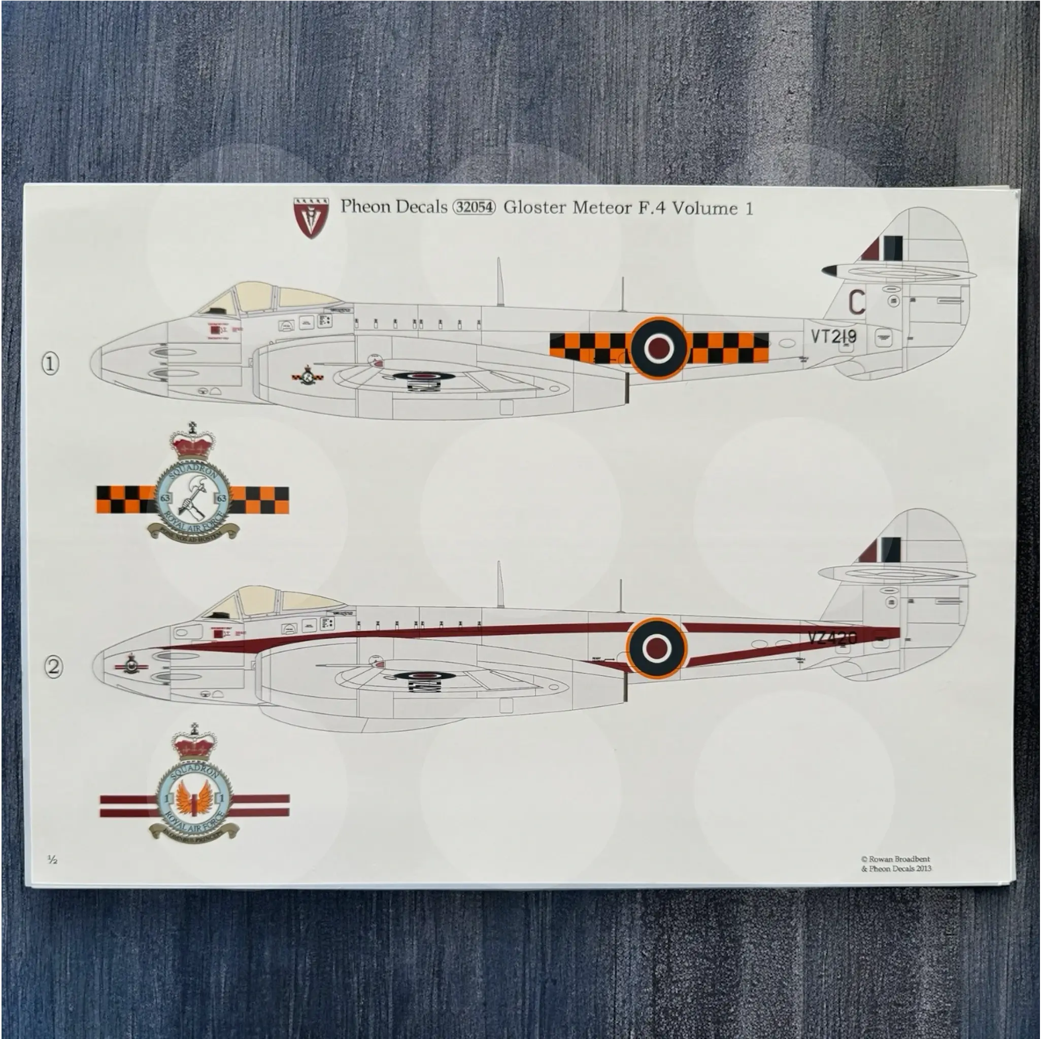 Pheon Decals - Gloster Meteor F.4 Volume 1 - 1/3 scale - 32054