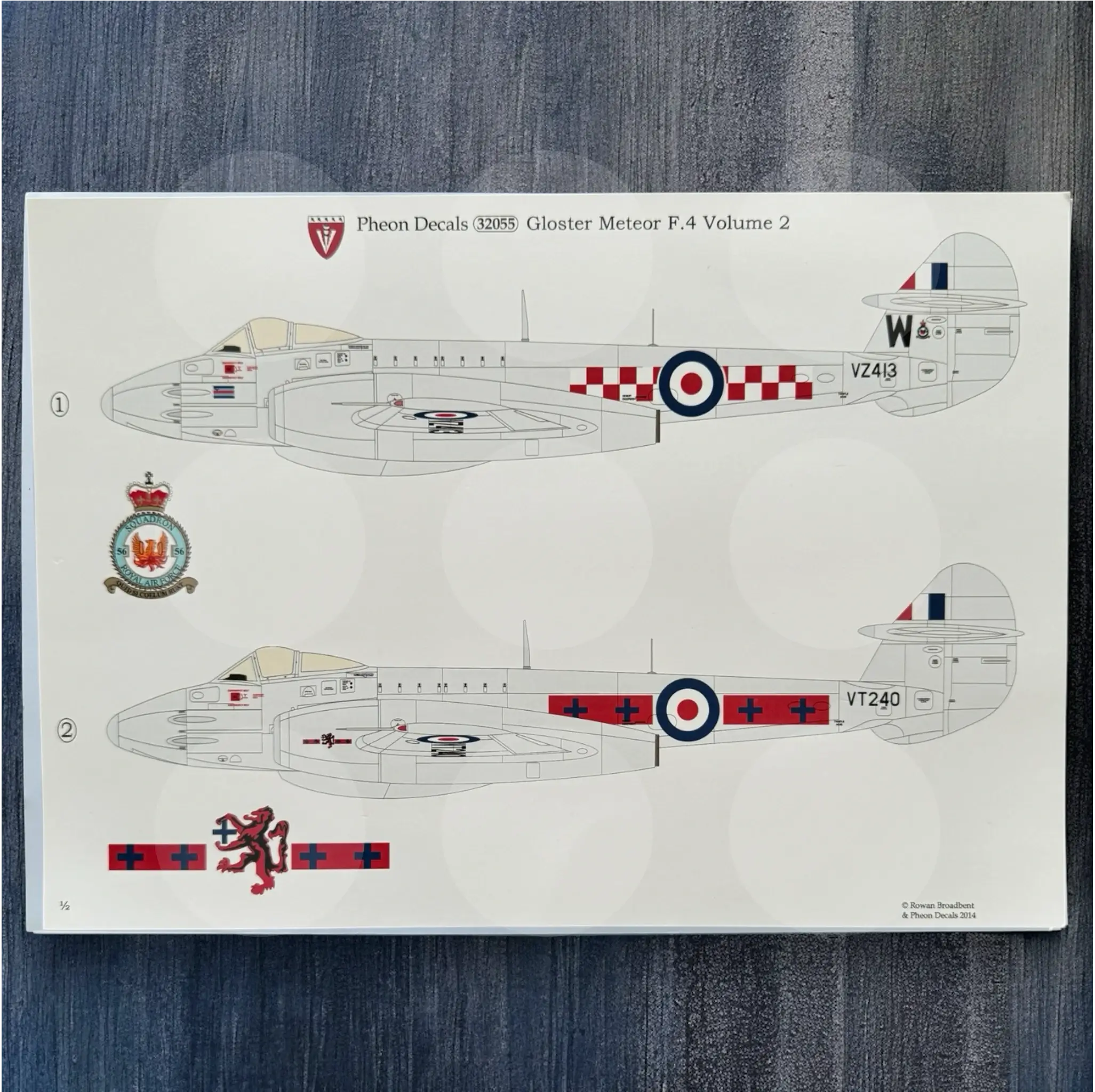 Pheon Decals - Gloster Meteor F.4 Volume 2 - 1/3 scale - 32055