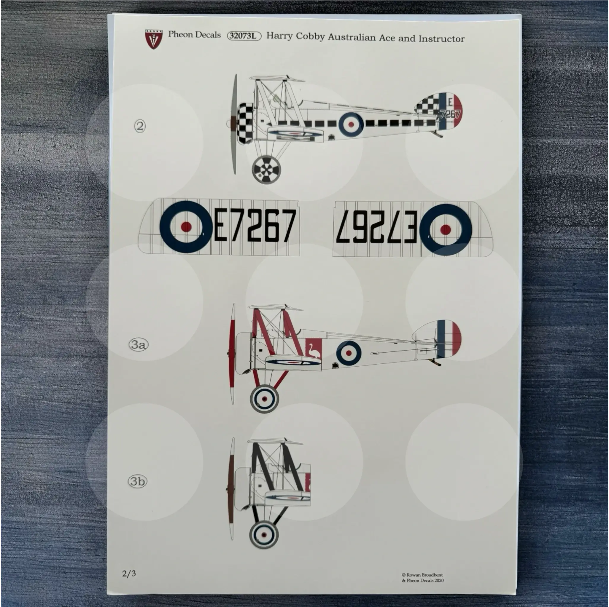 Pheon Decals - Harry Cobby Australia Ace & Instructor - 1/32 scale - 32073L Ltd Edition