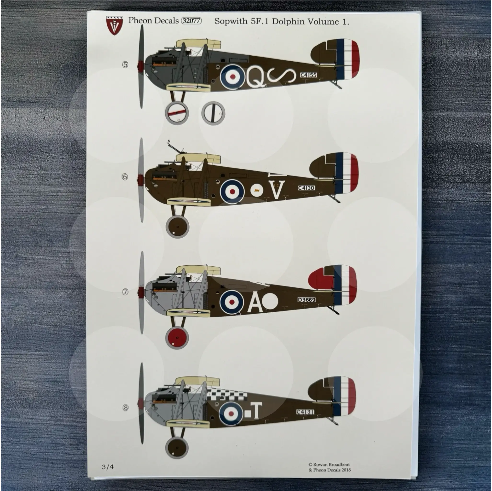 Pheon Decals - Sopwith 5F.1 Snipe Dolphin Volume 1 - 1/32 scale - 32077