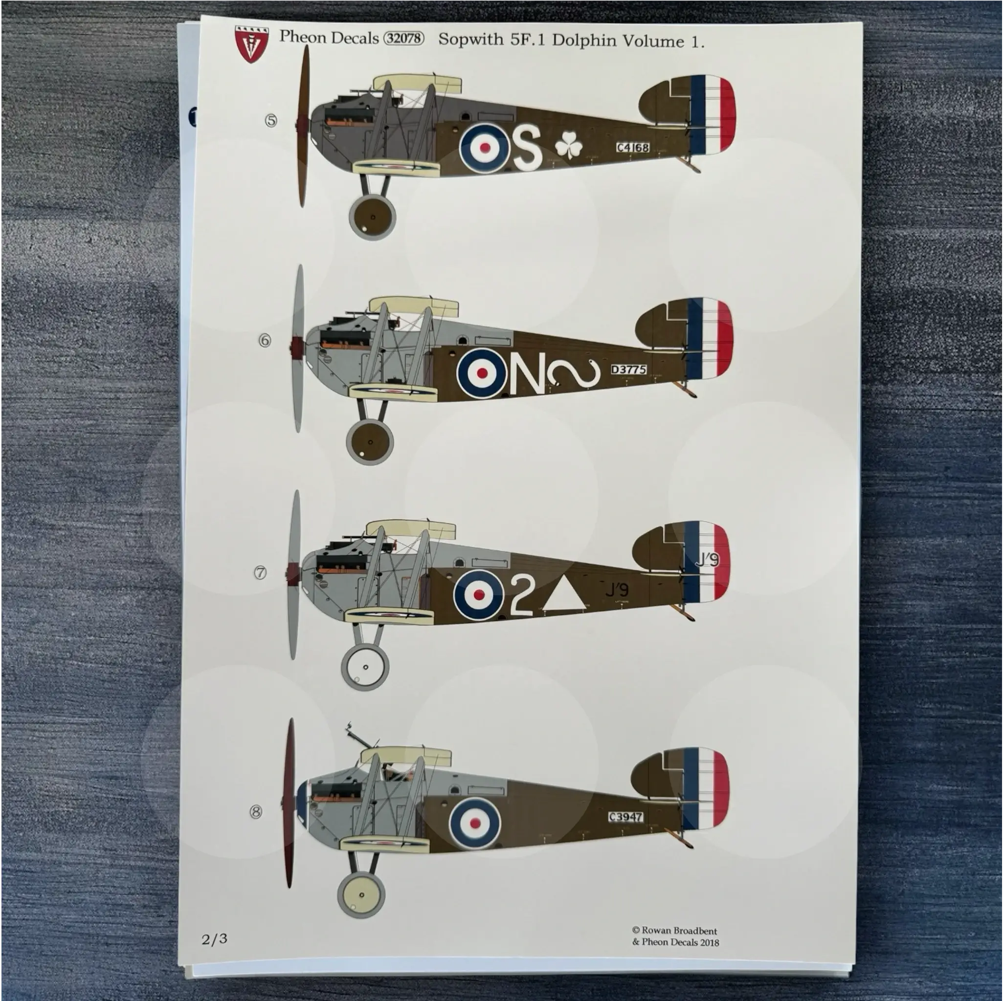Pheon Decals - Sopwith 5F.1 Snipe Dolphin Volume 1 - 1/32 scale - 32077