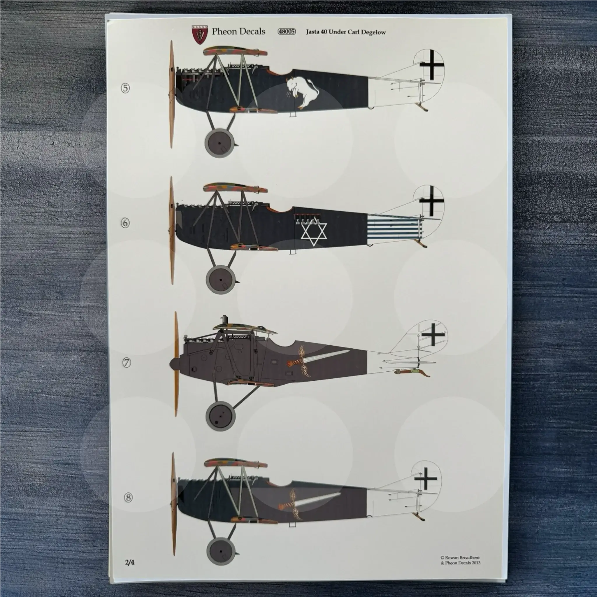 Pheon Decals - Jasta 40 under Carl Degelow - 1/48 scale - 48005