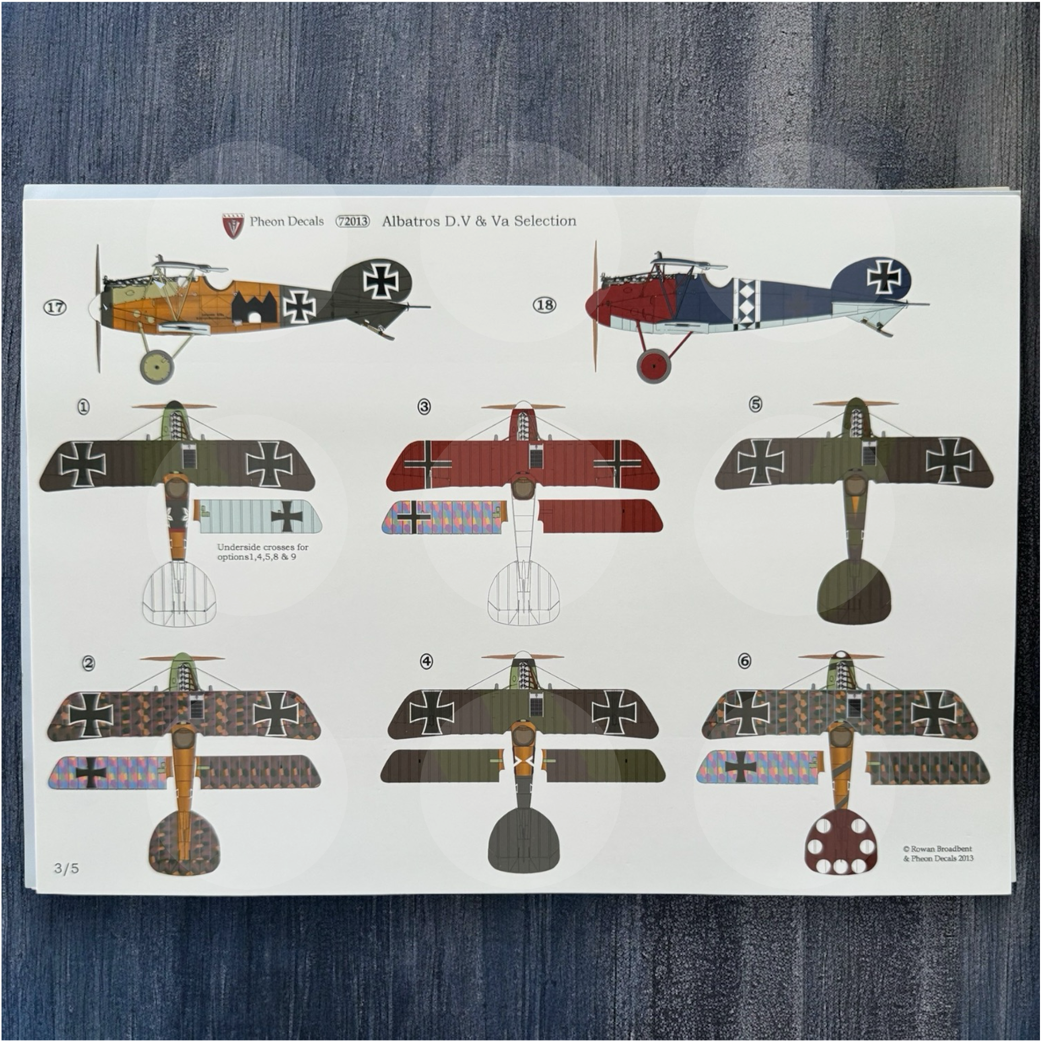 Pheon Decals - Albatros D.V & D.Va Selection - 1/72 scale - 72013