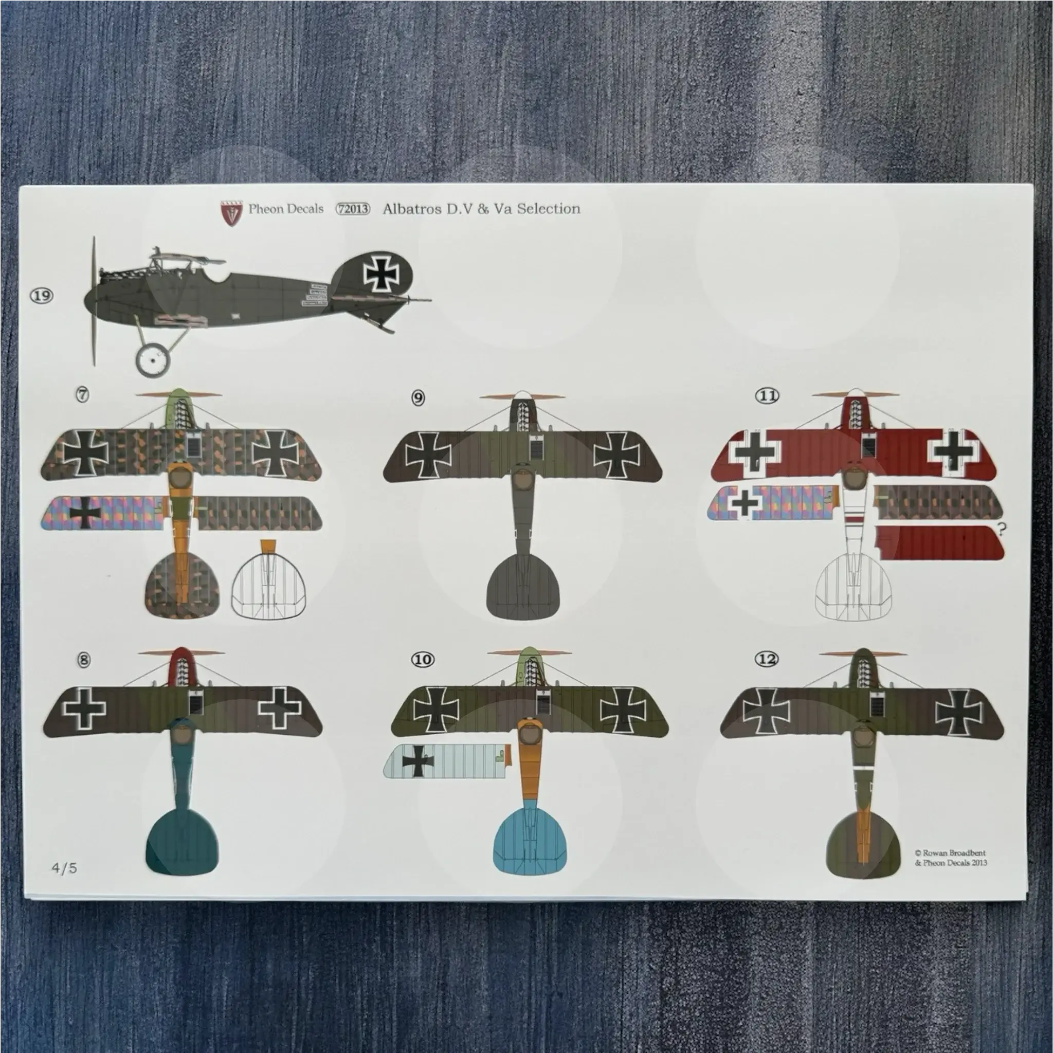 Pheon Decals - Albatros D.V & D.Va Selection - 1/72 scale - 72013