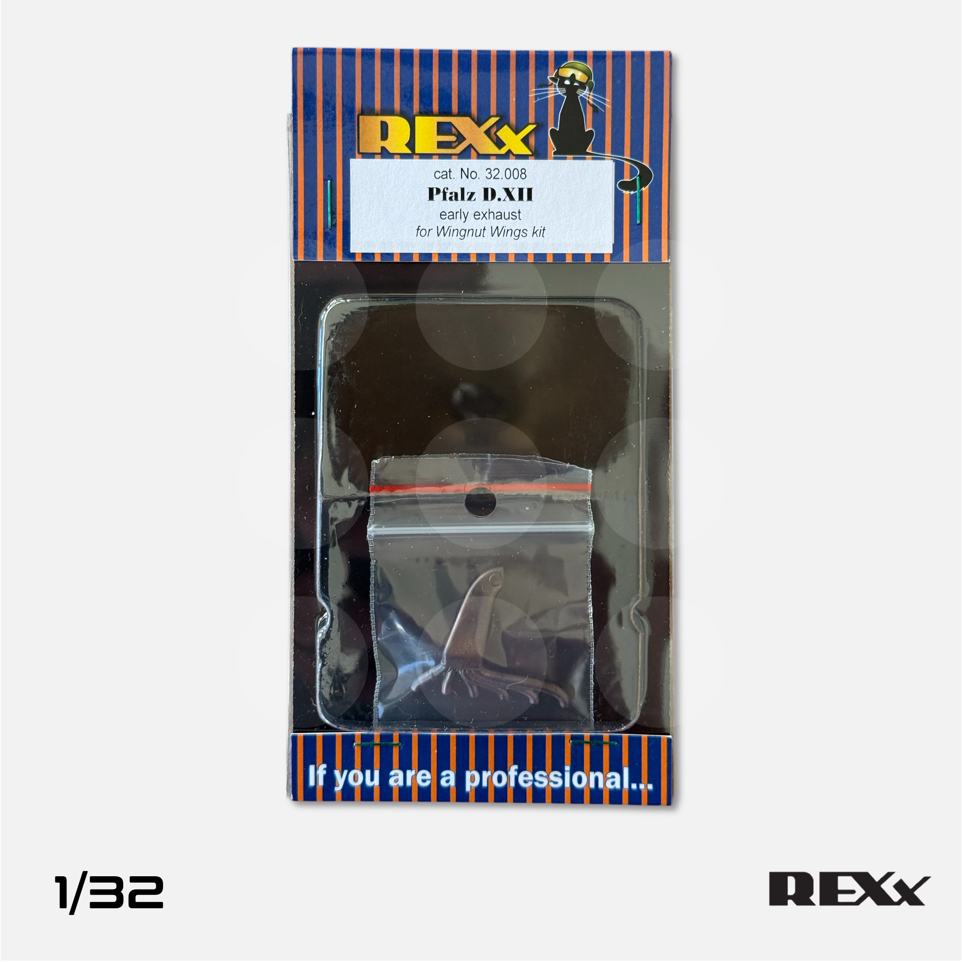 REXx Exhausts - Pfalz D.XII early exhaust for Wingnut Wings - 1/32 scale - REXX-32008 - Gothaforce