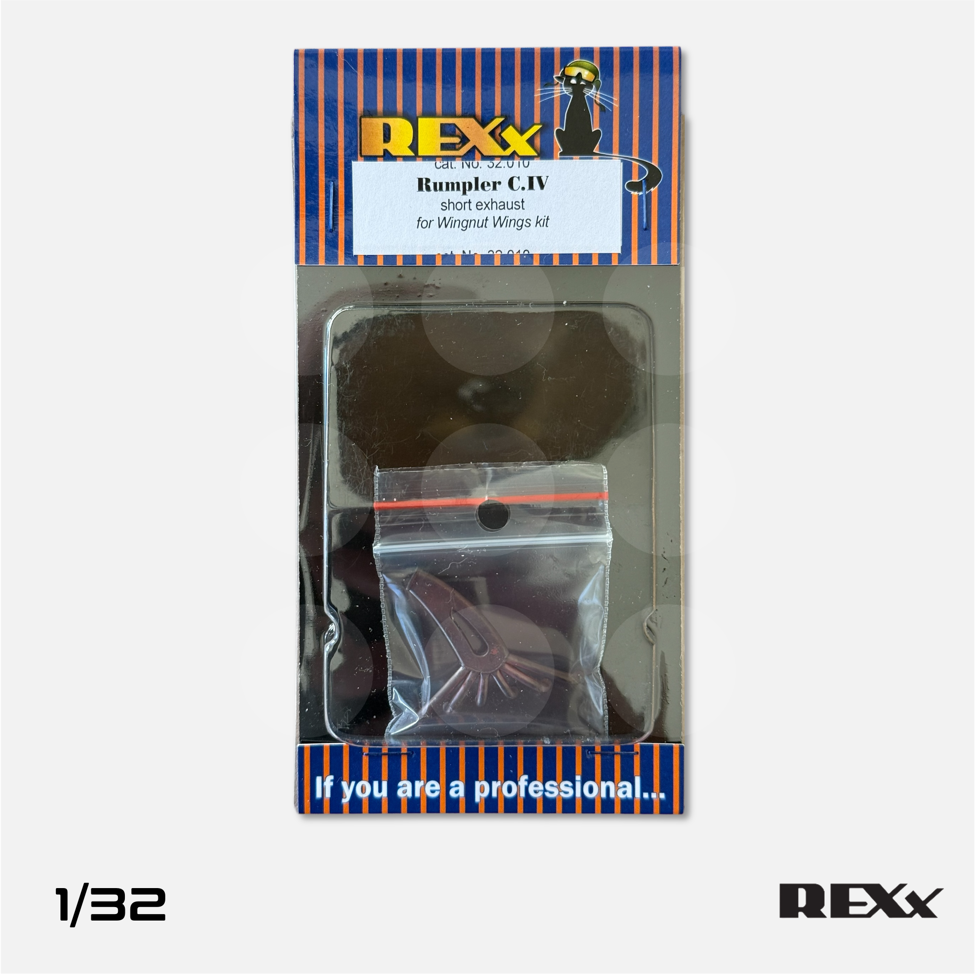 REXx Exhausts - Rumpler C.IV short exhaust for Wingnut Wings - 1/32 scale - REXX-32010 - Gothaforce