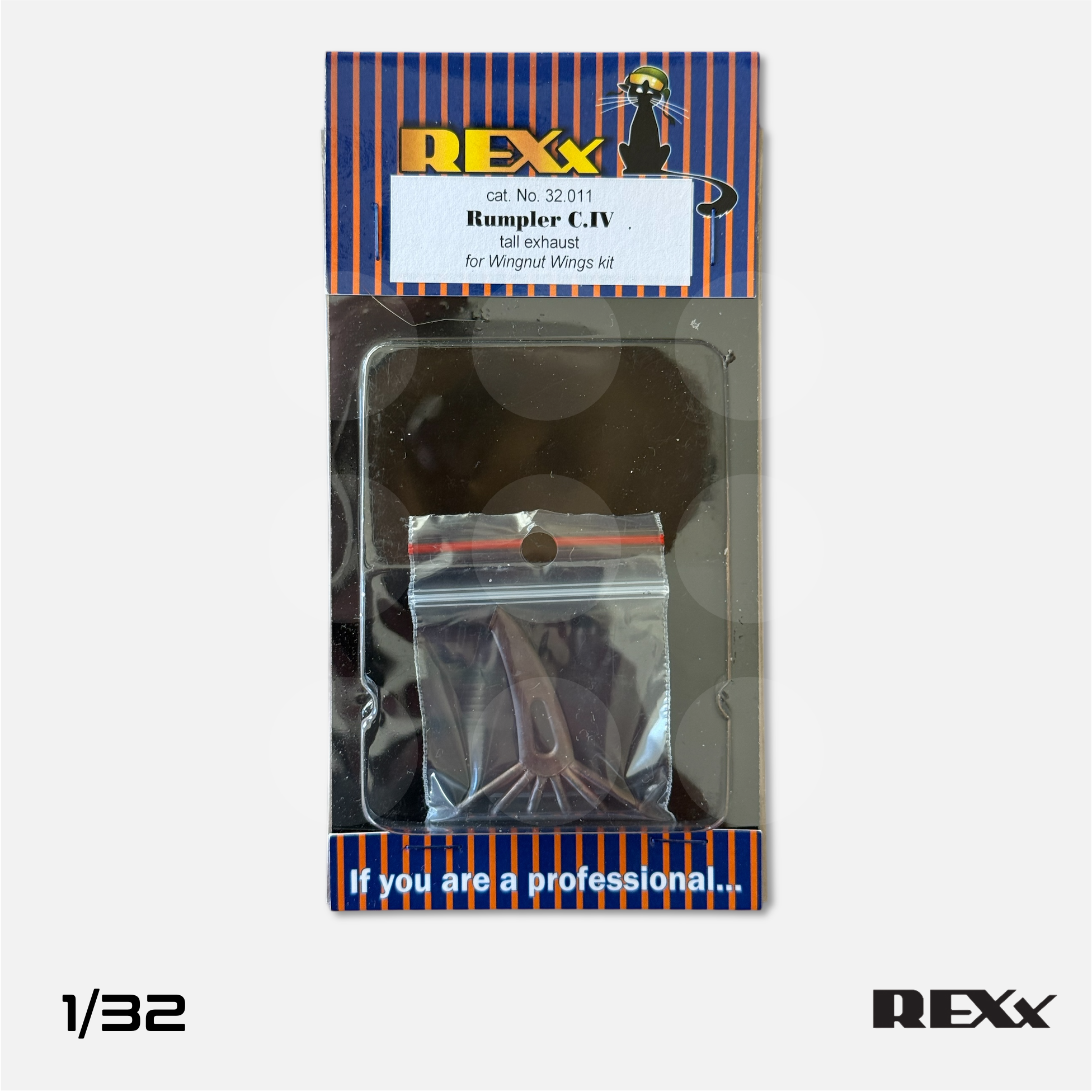 REXx Exhausts - Rumpler C.IV tall exhaust for Wingnut Wings - 1/32 scale - REXX-32011 - Gothaforce