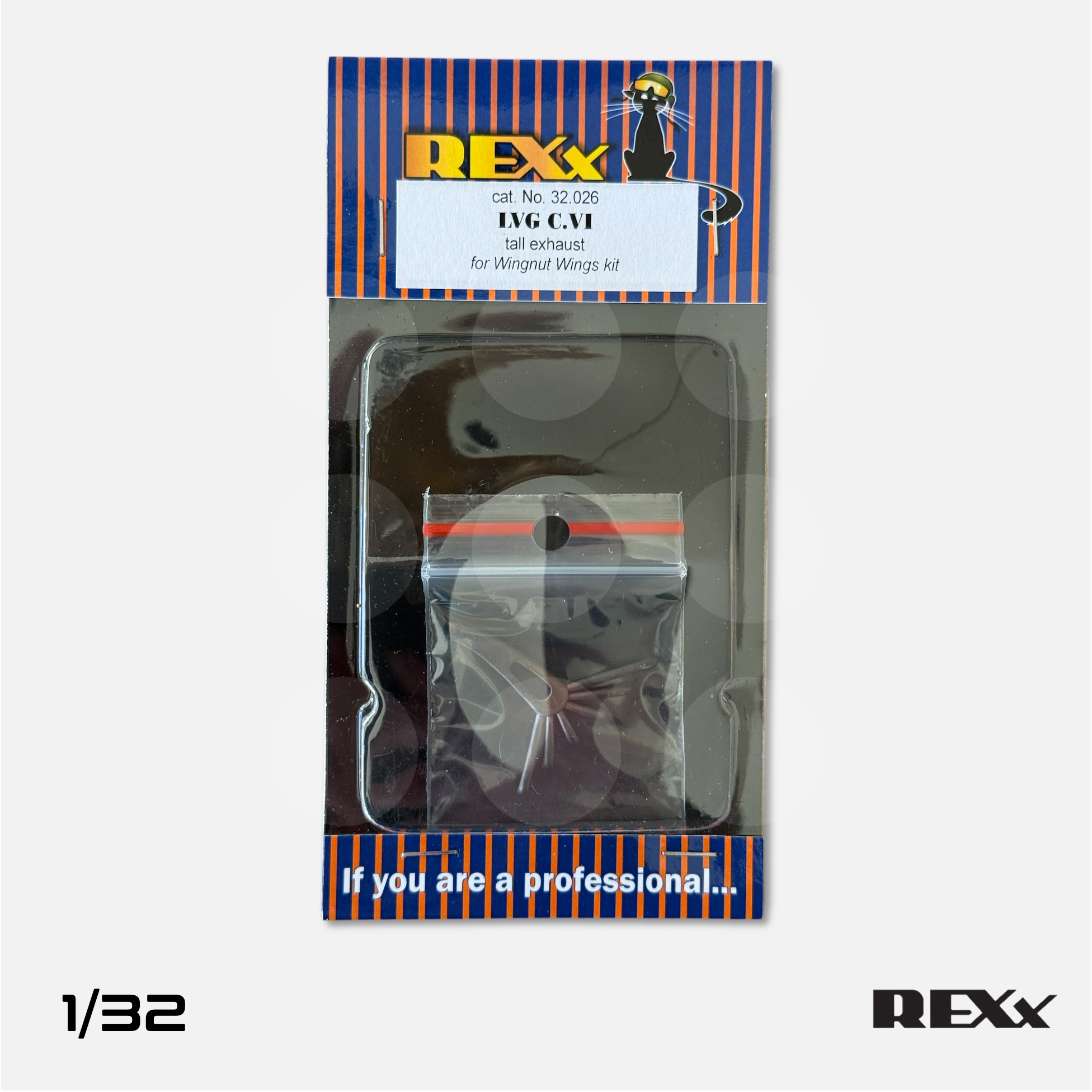 REXx Exhausts - LVG C.VI tall exhaust for Wingnut Wings - 1/32 scale - REXX-32026 - Gothaforce