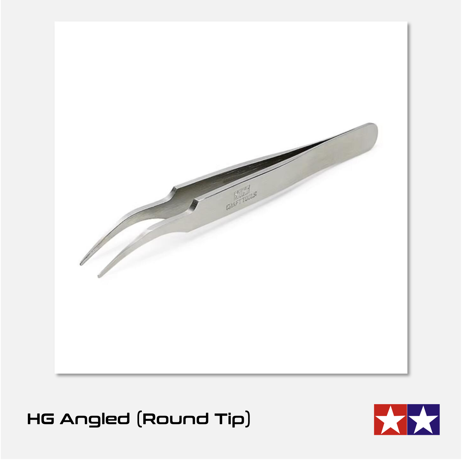 Tamiya - HG Angled Tweezers (Round Tip) - 74108 - Gothaforce