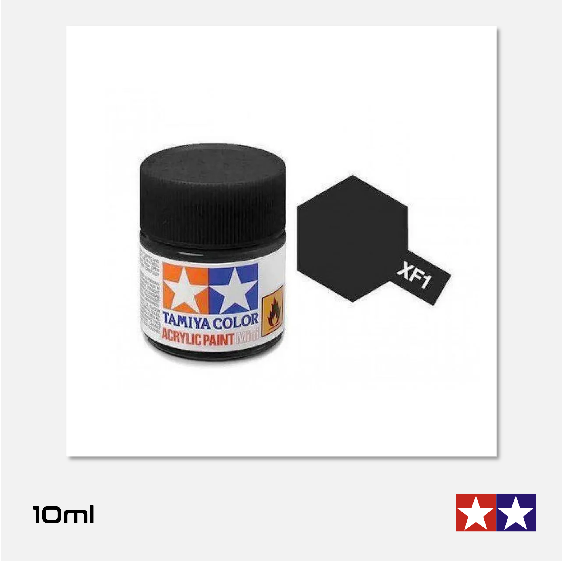 Tamiya - Acrylic Paint Mini - XF-1 Flat Black - 81701 - Gothaforce