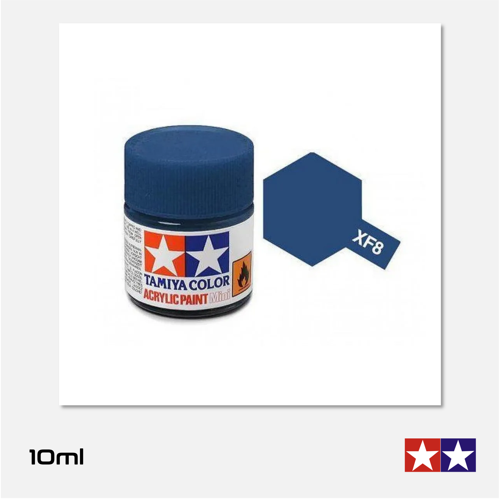 Tamiya - Acrylic Paint Mini - XF-8 Flat Blue - 81708 - Gothaforce