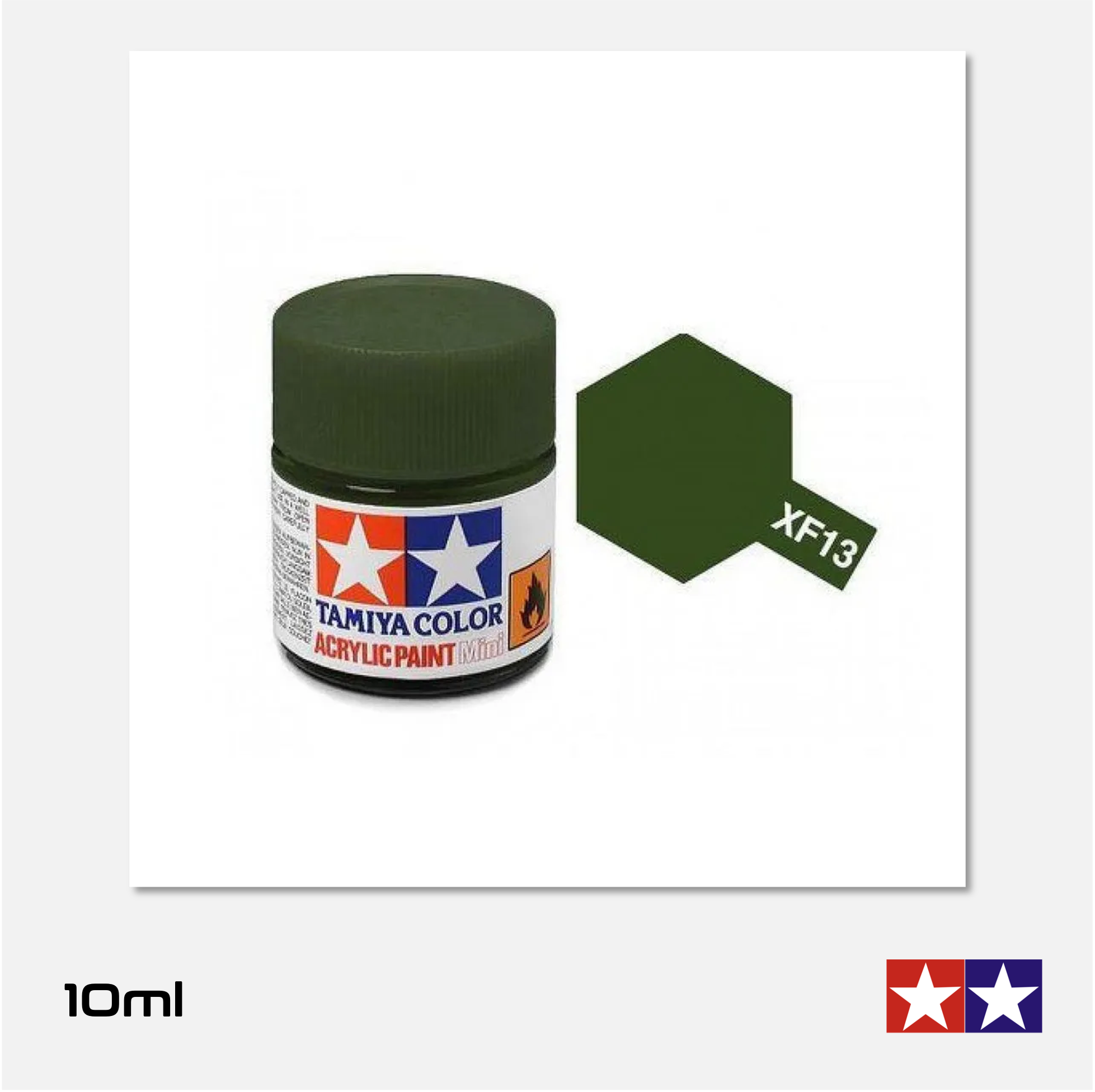 Tamiya - Acrylic Paint Mini - XF-13 Flat IJA Green - 81713 - Gothaforce