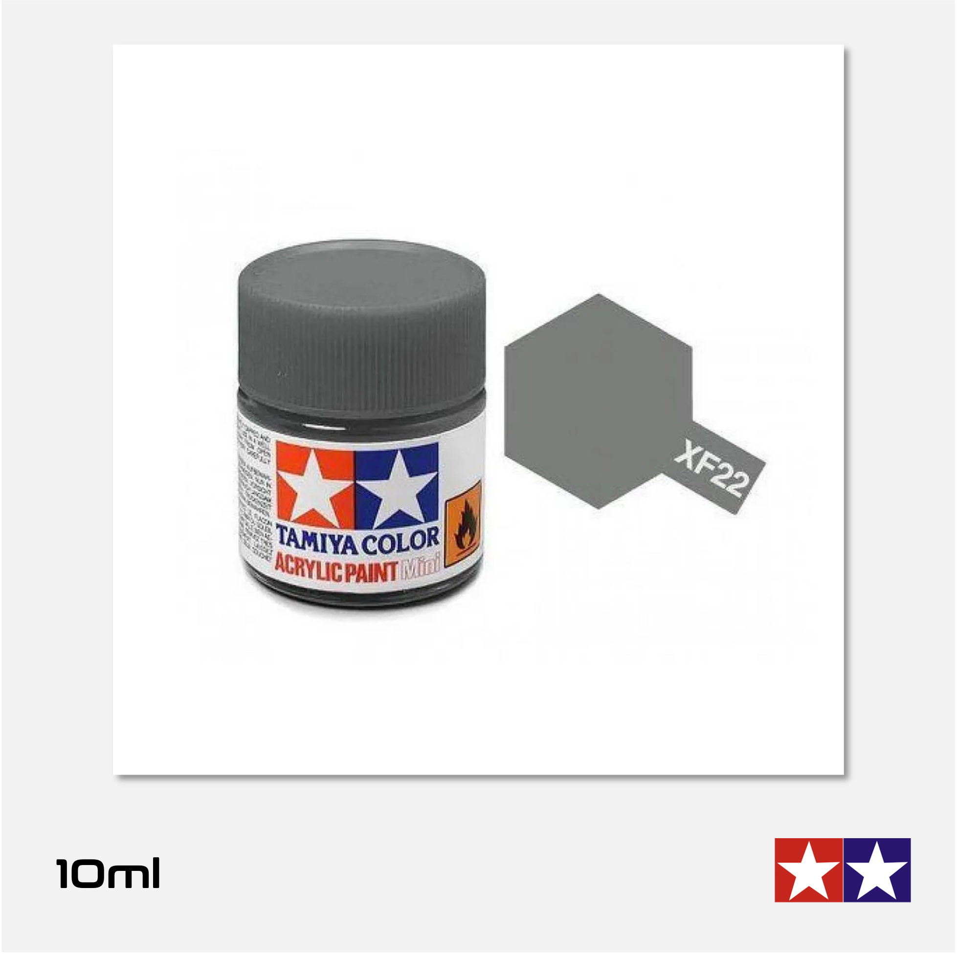 Tamiya - Acrylic Paint Mini - XF-22 Flat RLM Grey - 81722 - Gothaforce