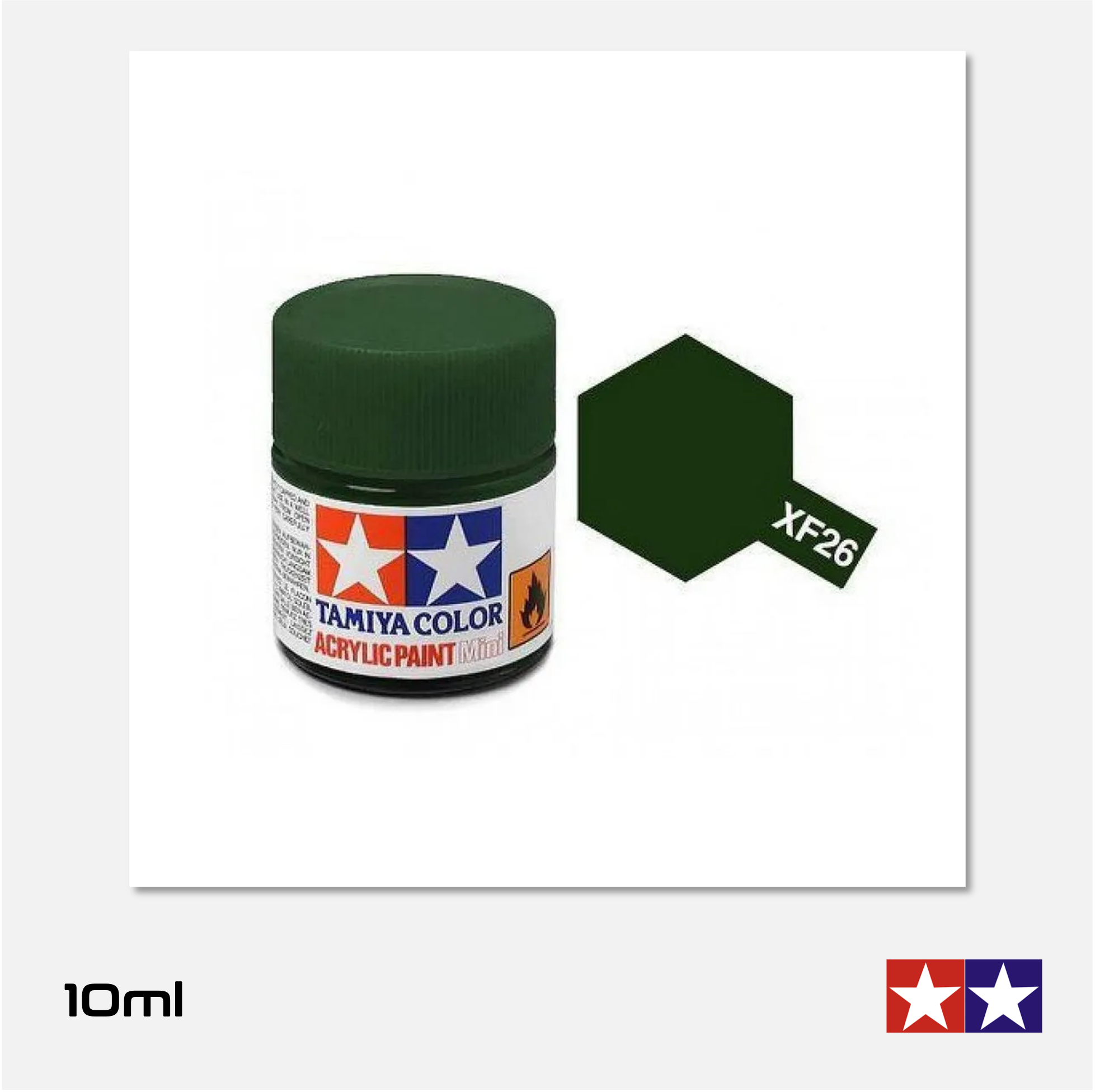 Tamiya - Acrylic Paint Mini - XF-26 Flat Dark Green - 81726 - Gothaforce