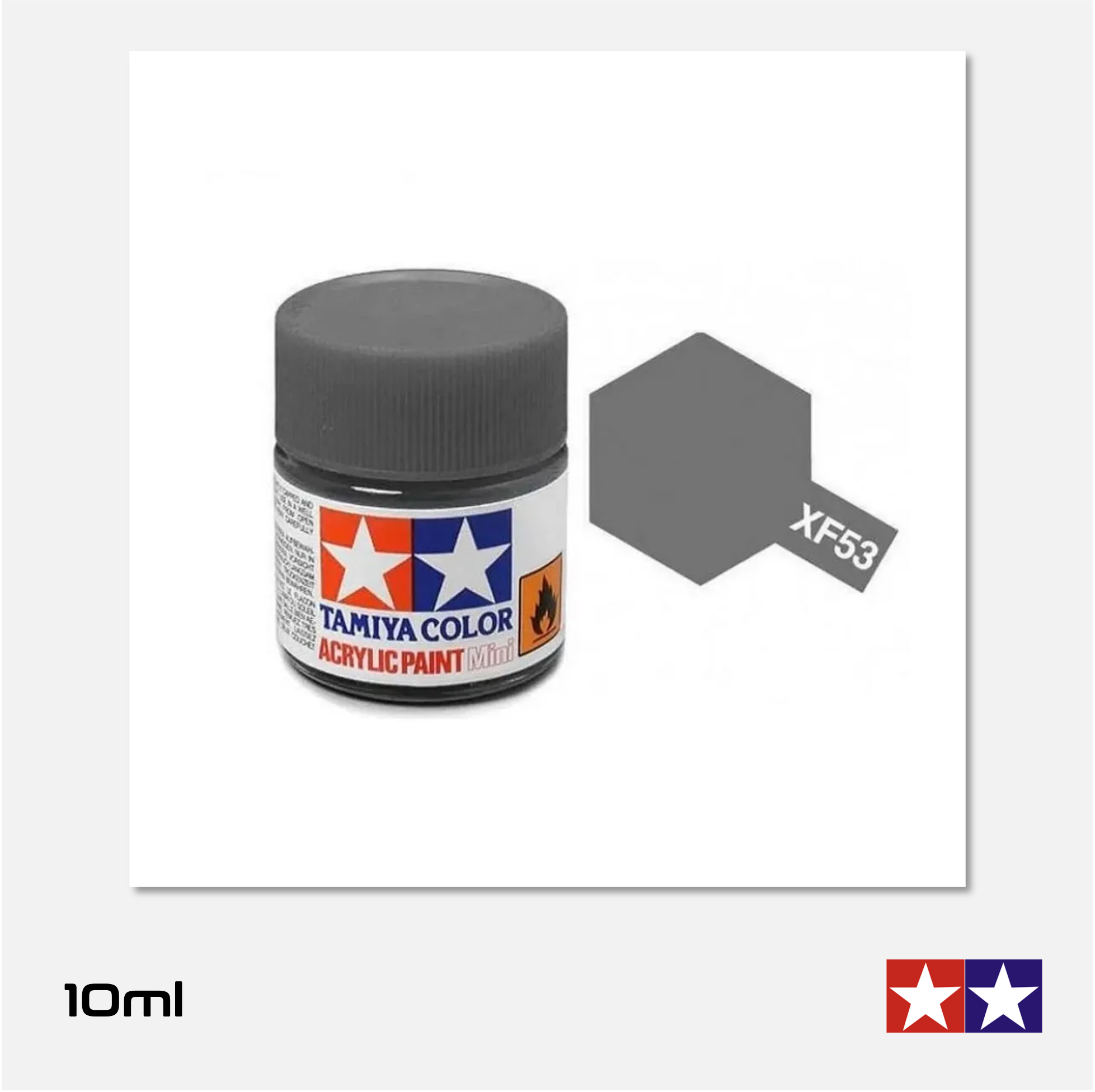 Tamiya - Acrylic Paint Mini - XF-53 Flat Neutral Grey - 81753 - Gothaforce