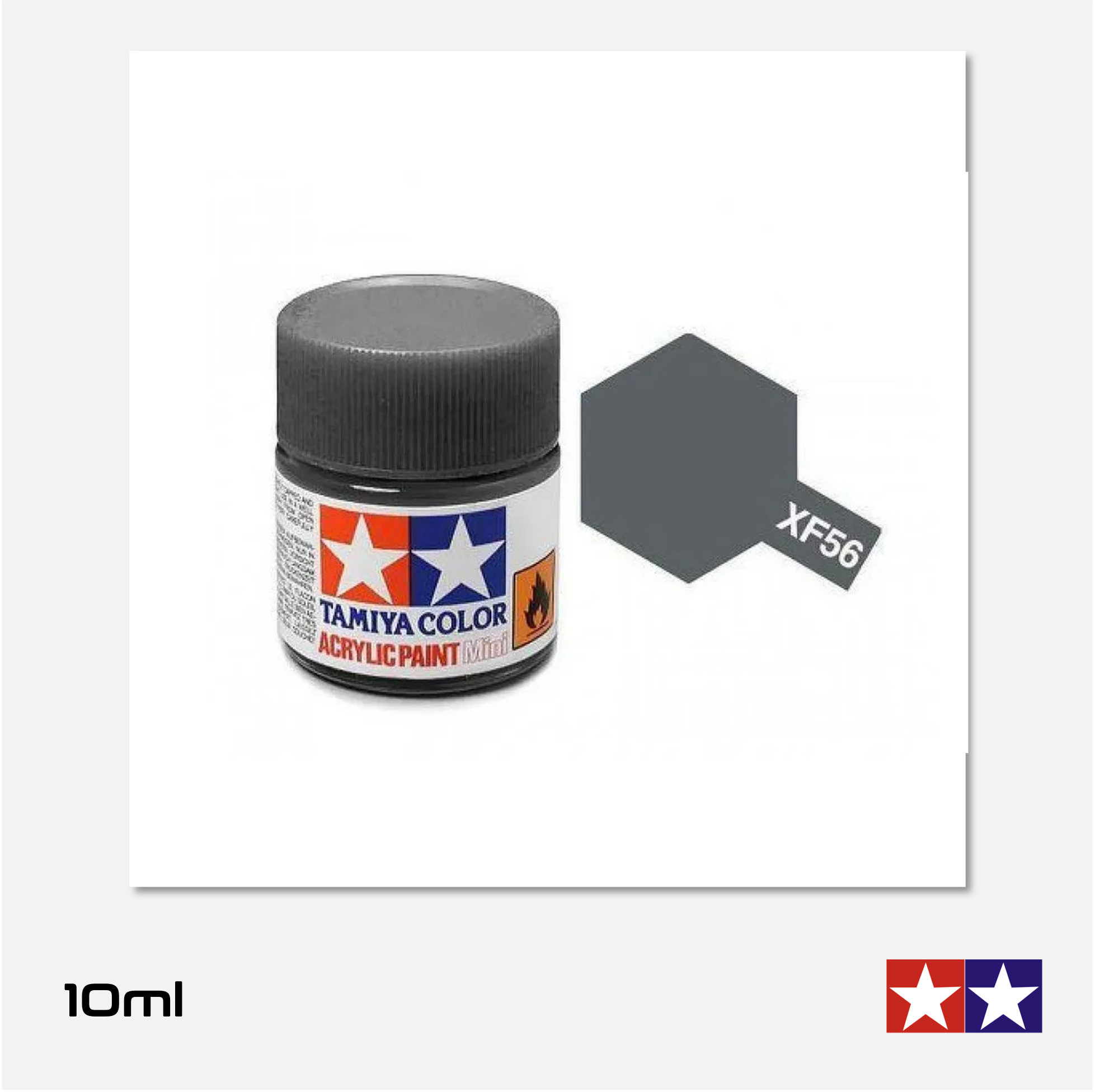 Tamiya - Acrylic Paint Mini - XF-56 Flat Metallic Grey - 81756 - Gothaforce
