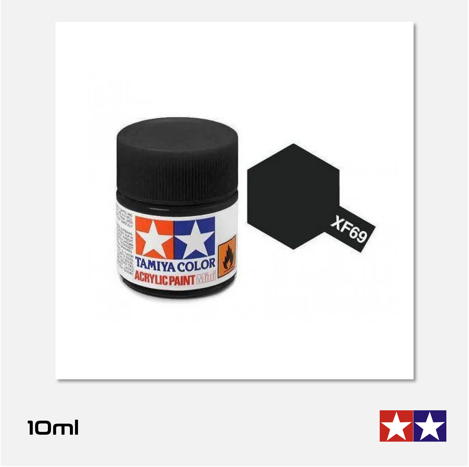 Tamiya - Acrylic Paint Mini - XF-69 Flat NATO Black - 81769 - Gothaforce