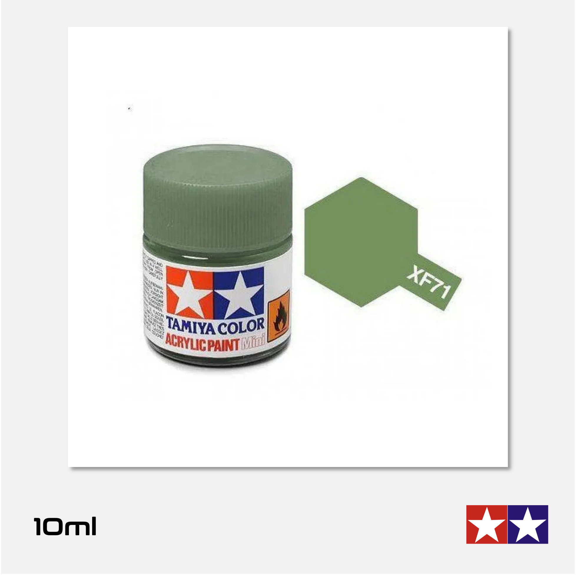 Tamiya - Acrylic Paint Mini - XF-71 Flat Cockpit Green IJN - 81771 - Gothaforce