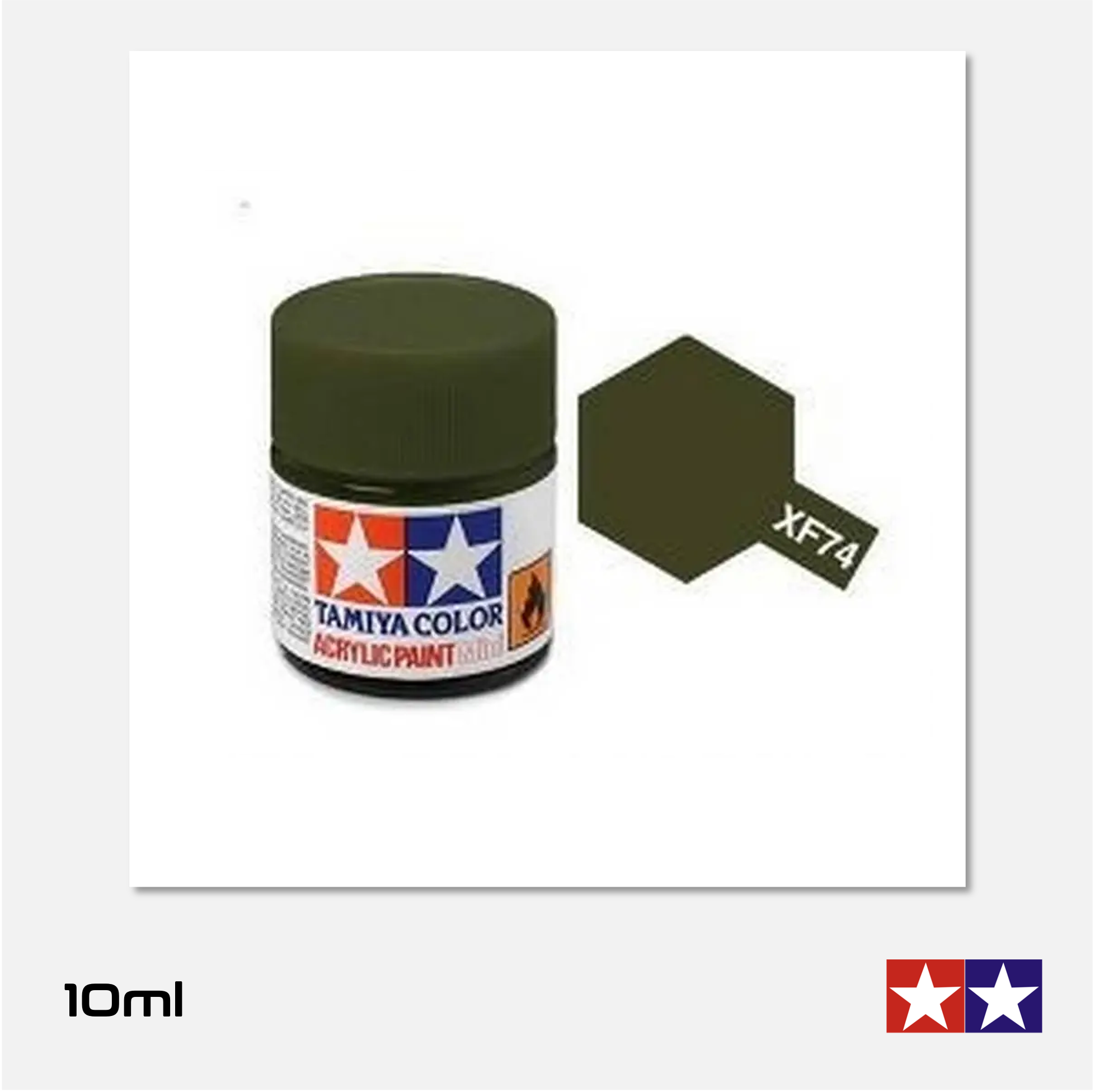Tamiya - Acrylic Paint Mini - XF-74 Flat Olive Drab JGDSF - 81774 - Gothaforce