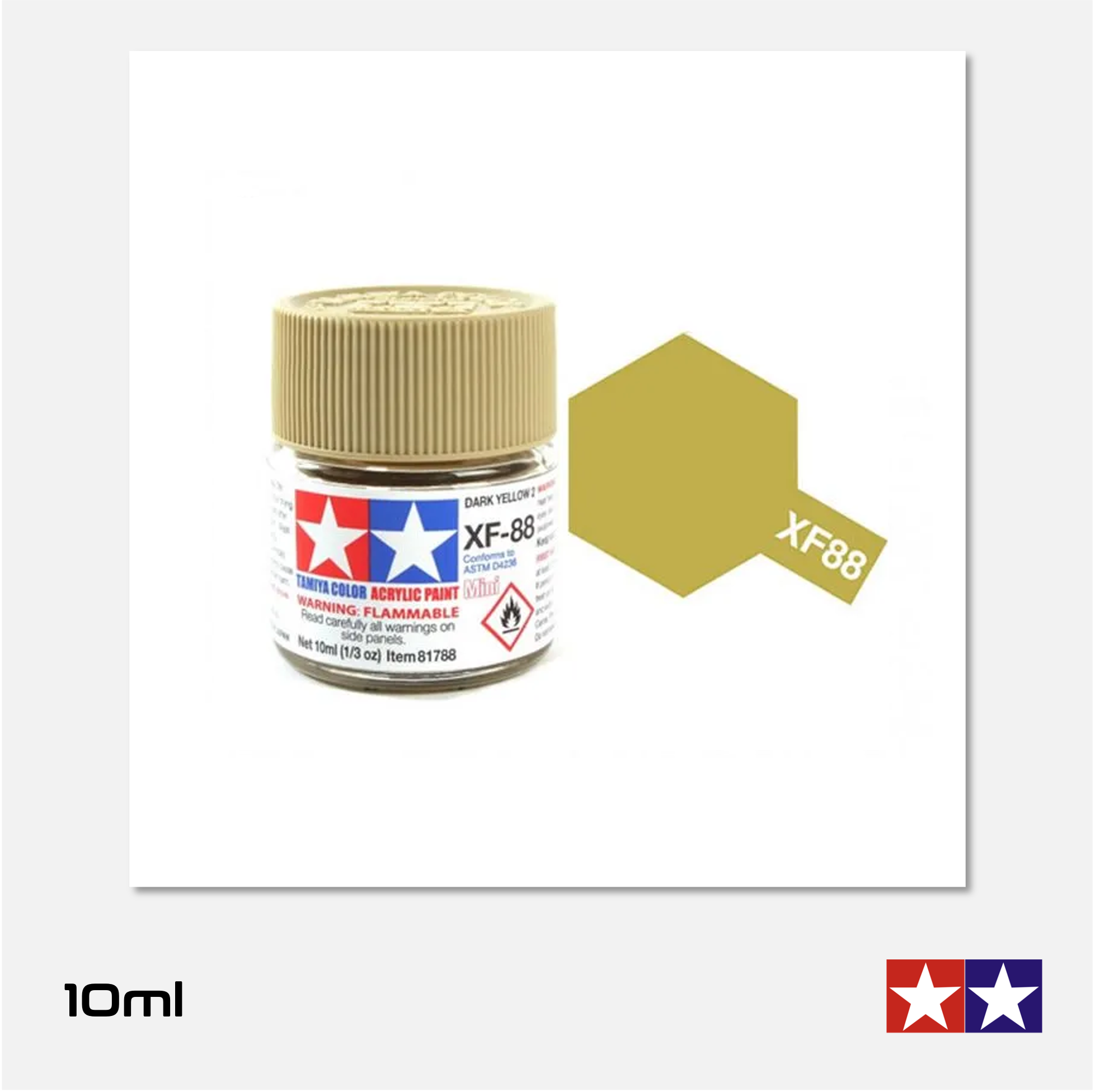 Tamiya Acrylics Mini - XF88 Flat Dark Yellow 2