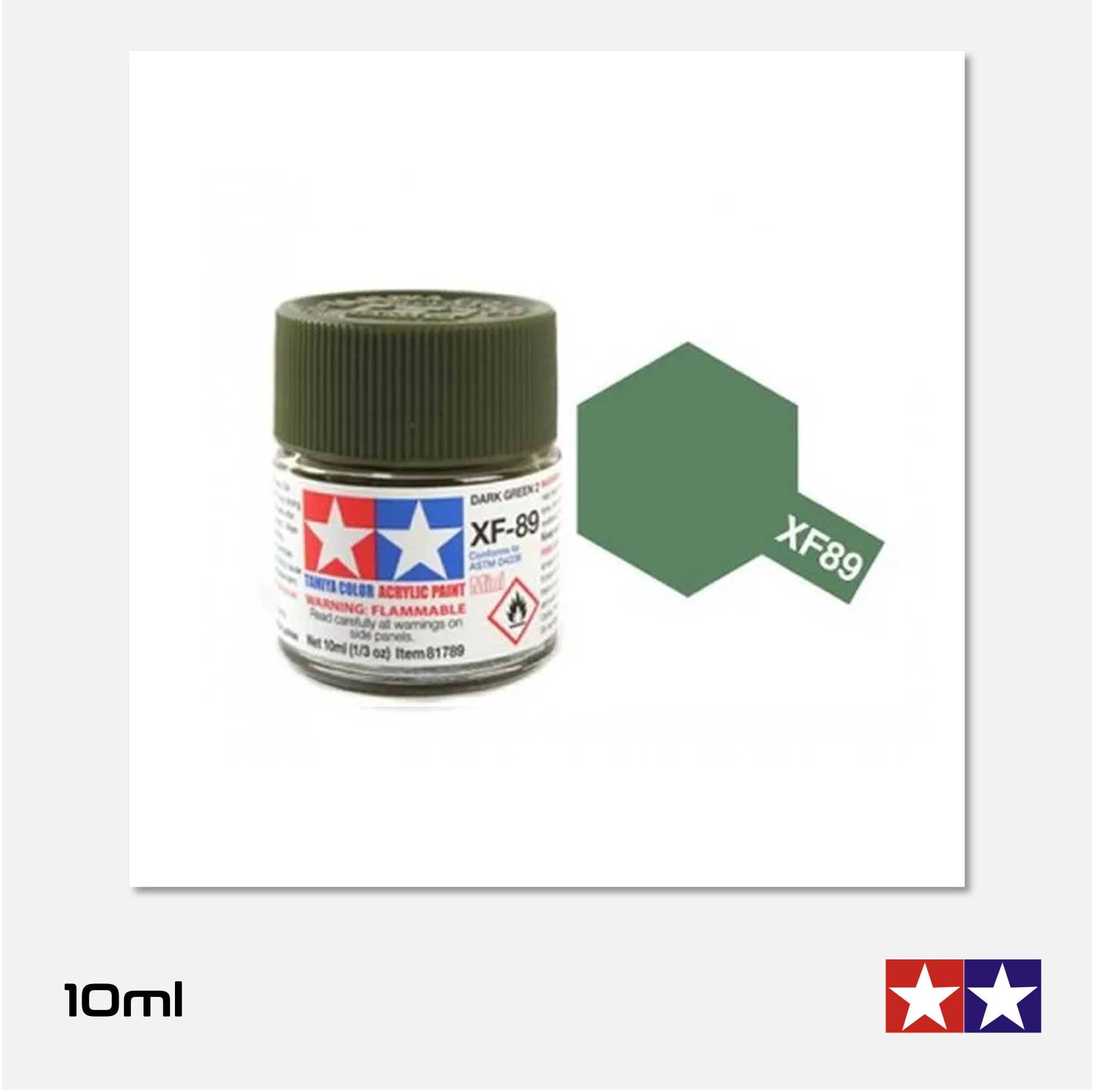 Tamiya Acrylics Mini - XF89 Flat Dark Green 2