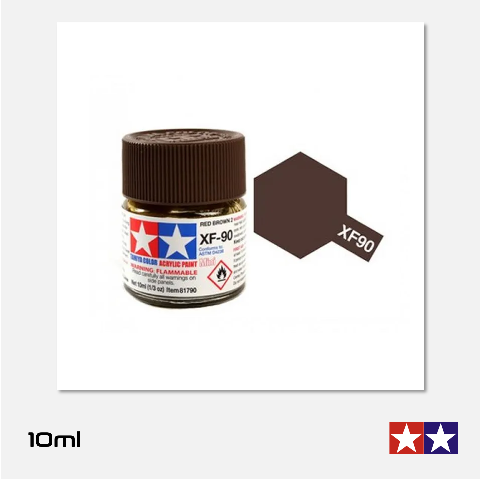 Tamiya Acrylics Mini - XF90 Flat Red Brown 2