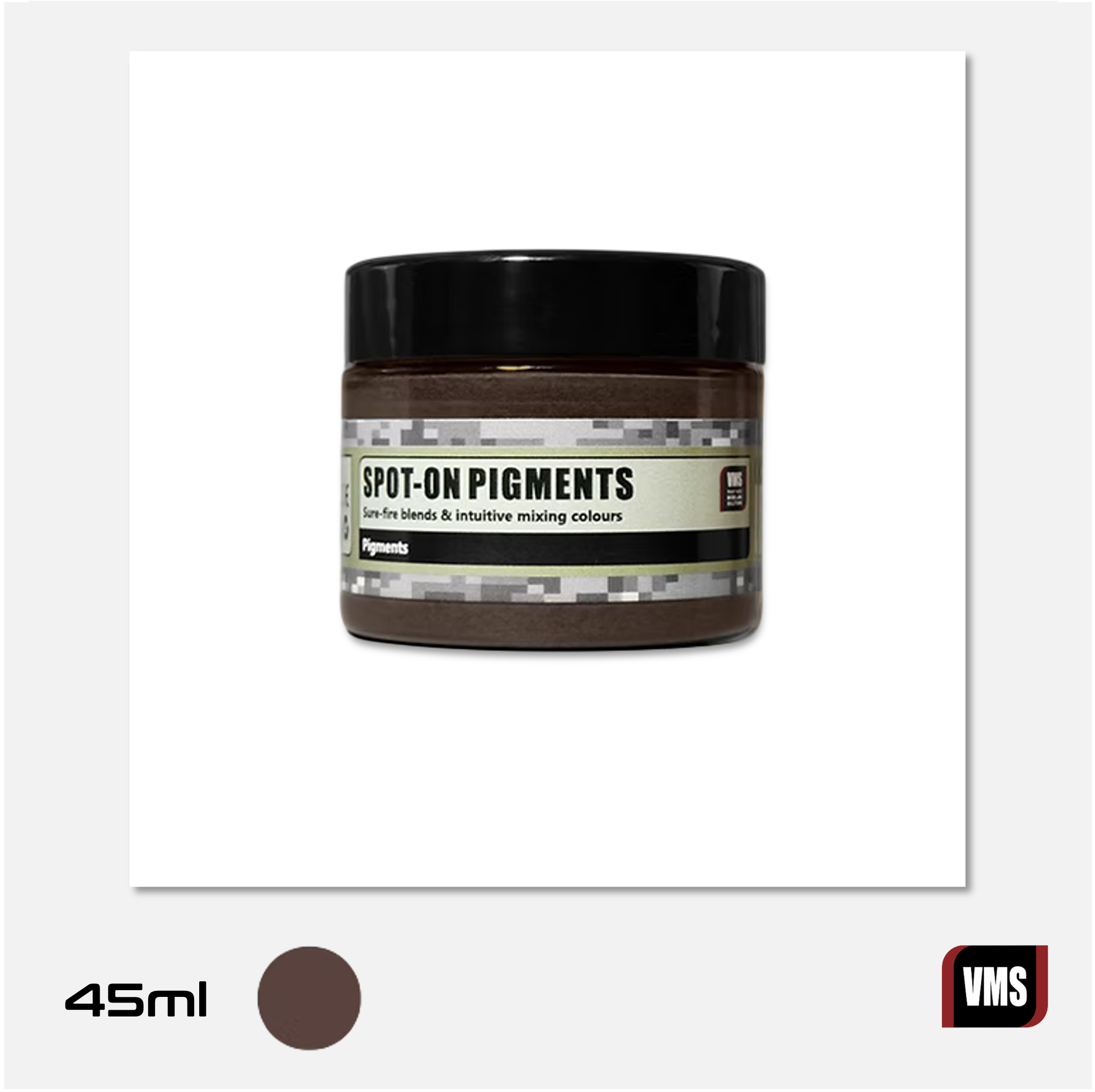 VMS - Spot-On Pigments N° 9 - Dark Brown Earth (not textured) - VMS.P09 - Gothaforce