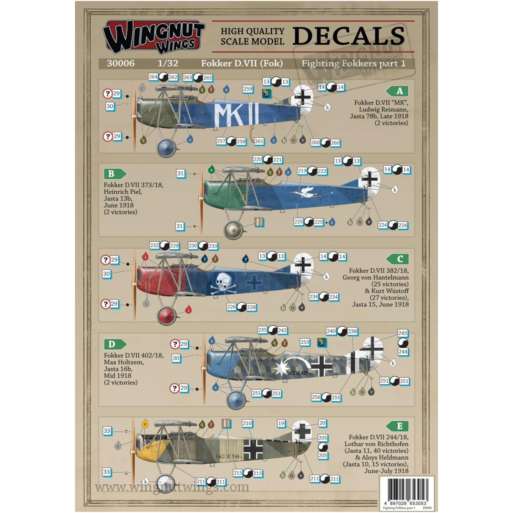 1/32 Fokker DVII Fok - Fighting Fokkers Part 1