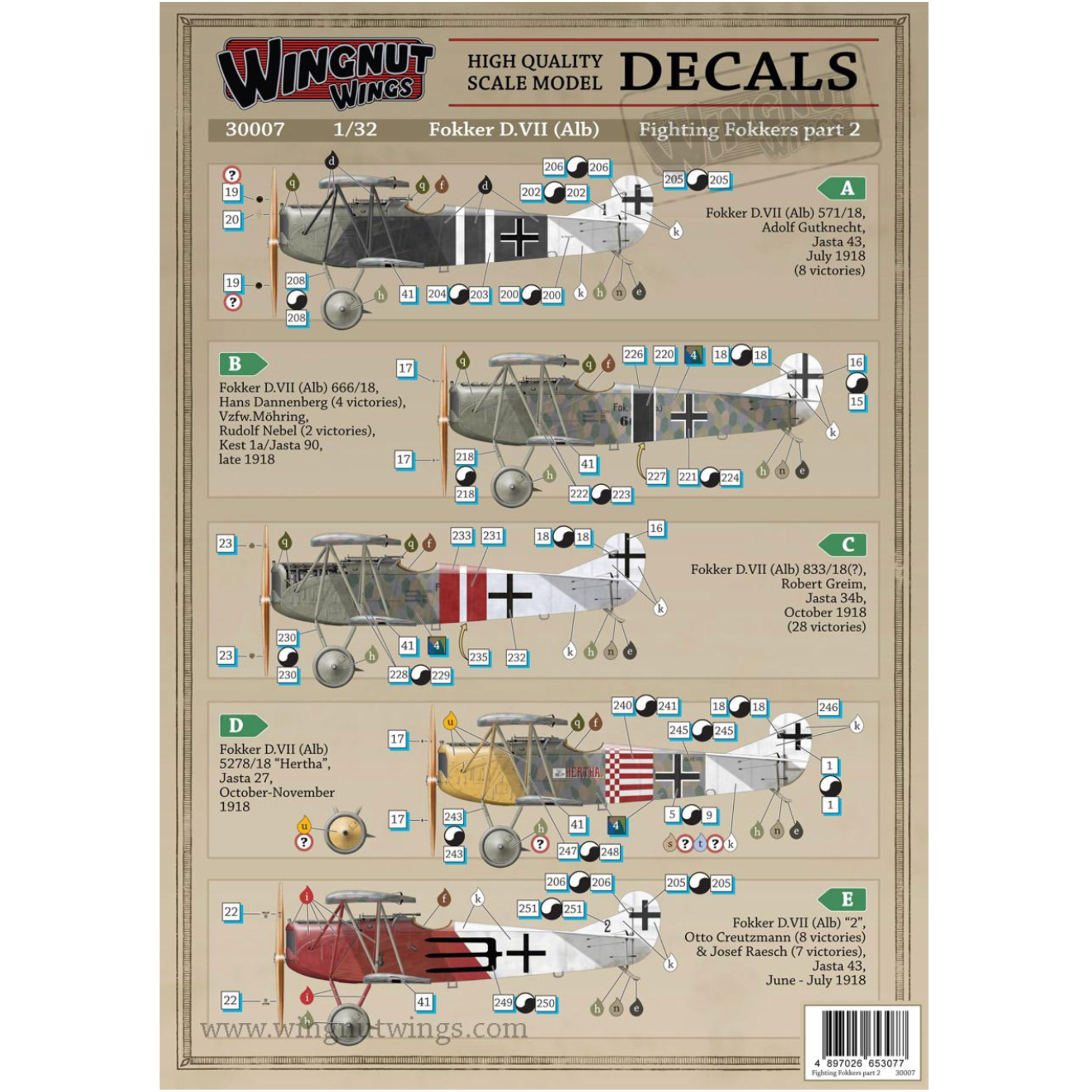 1/32 Fokker DVII Alb - Fighting Fokkers Part 2