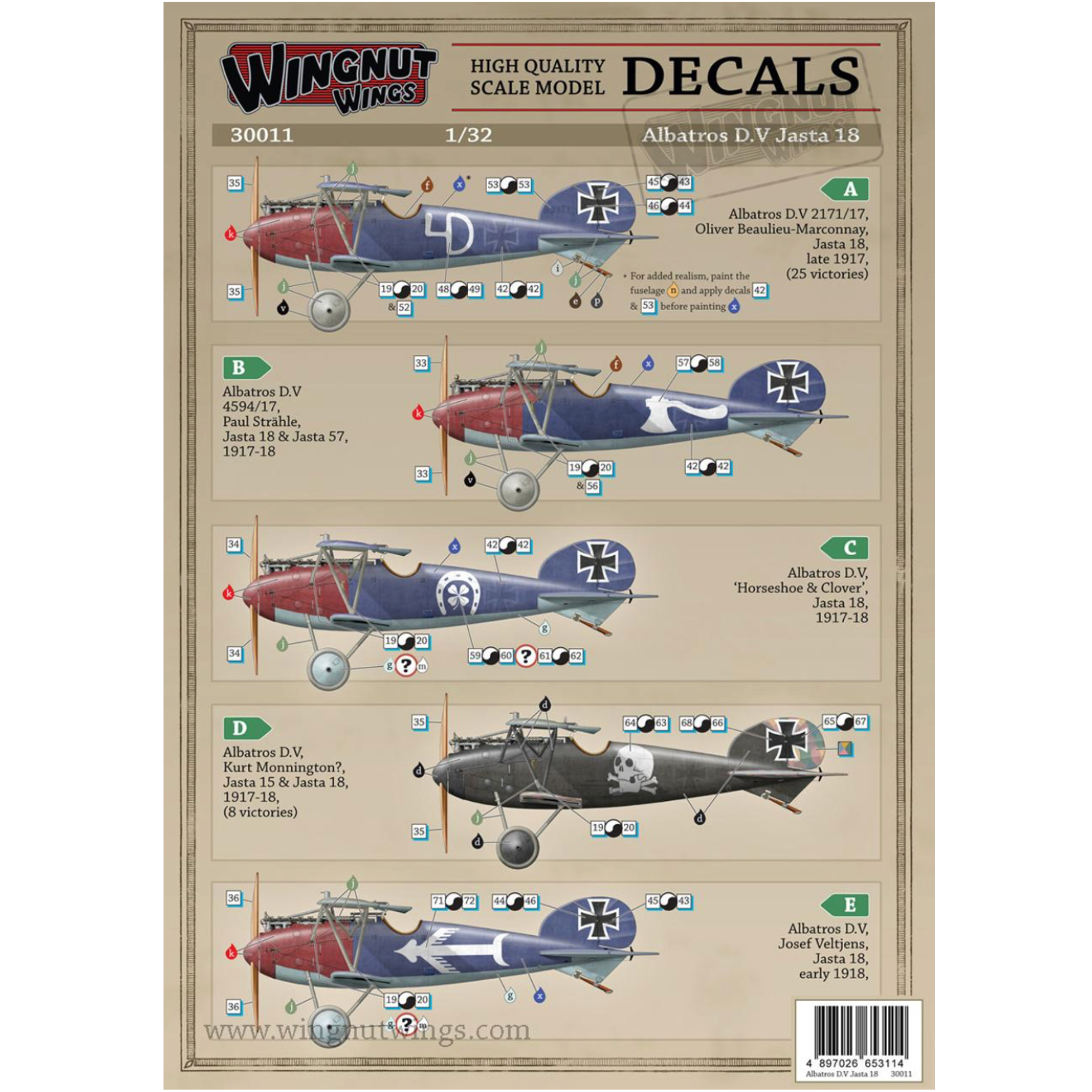 1/32 Albatros D.V Jasta 18