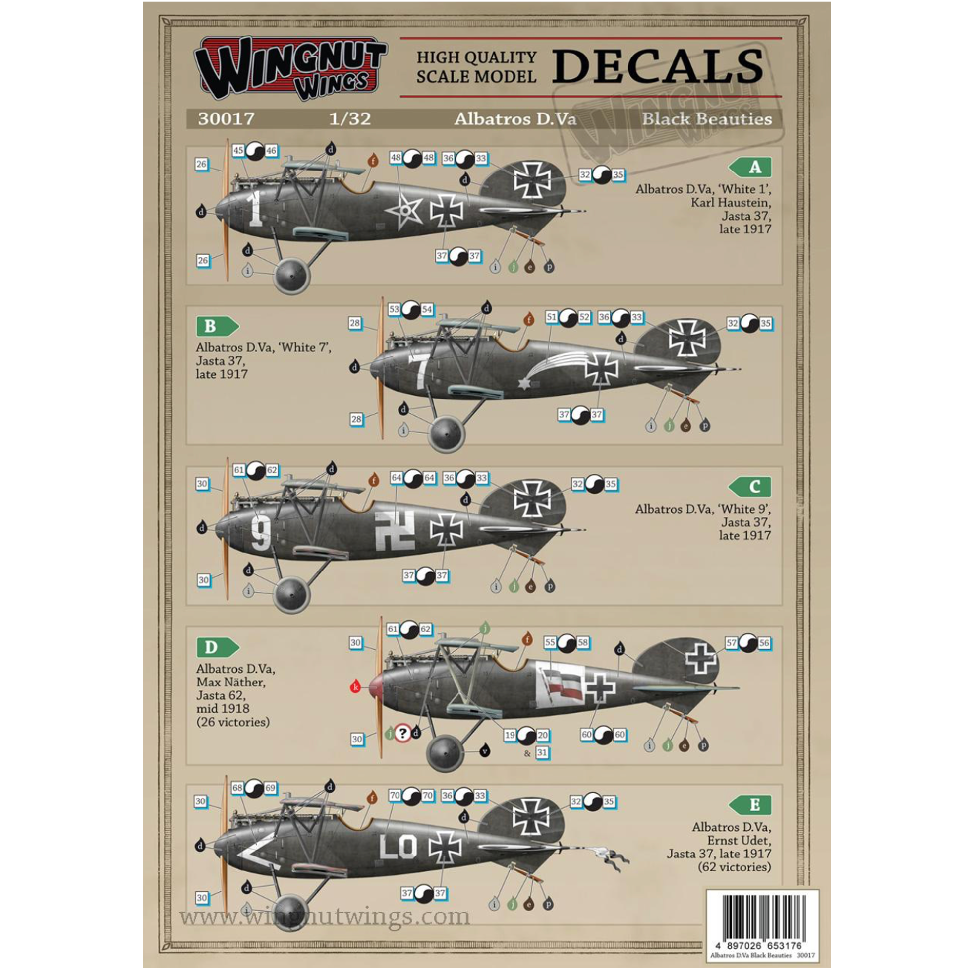 1/32 Albatros D.Va Black Beauties