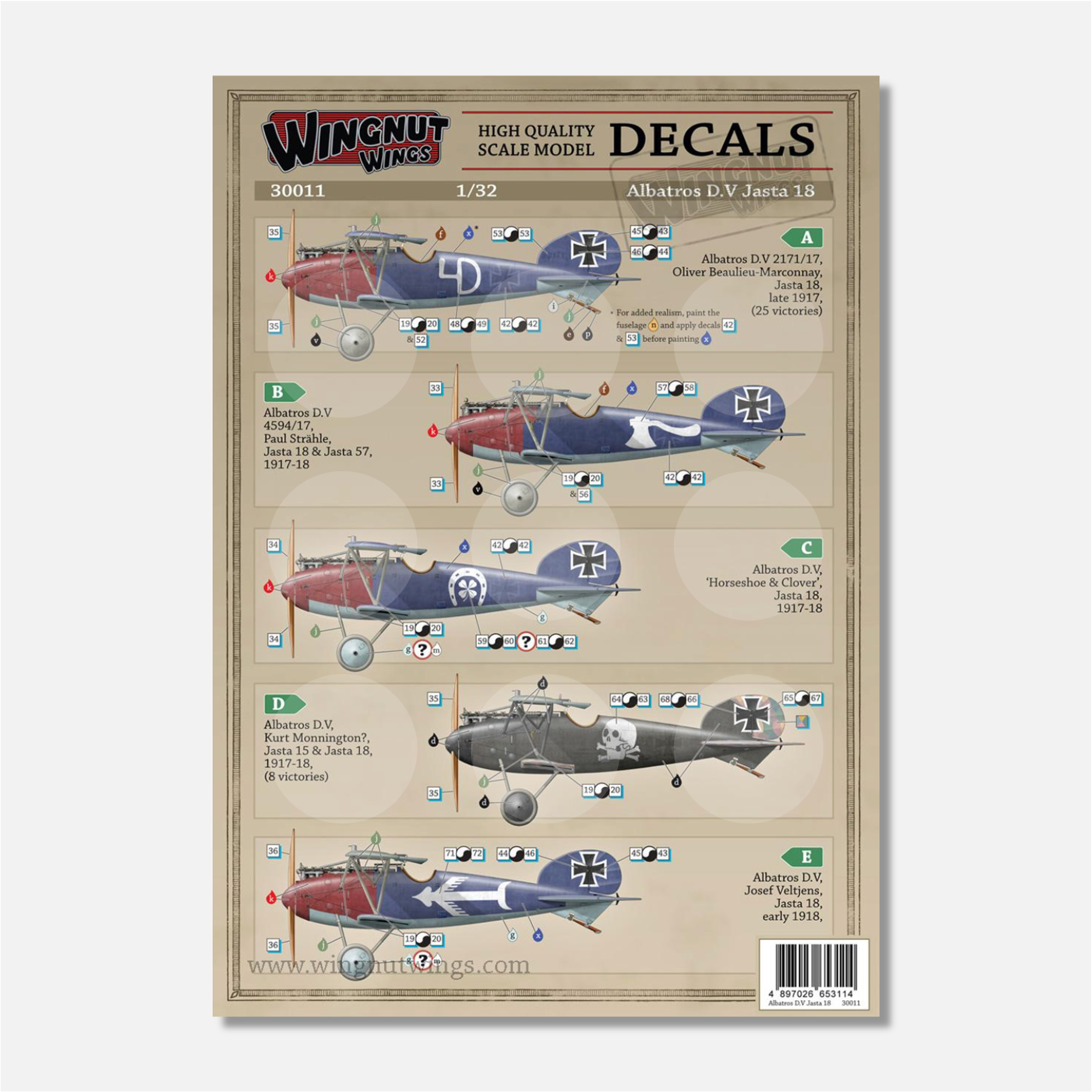 1/32 Albatros D.V Jasta 18