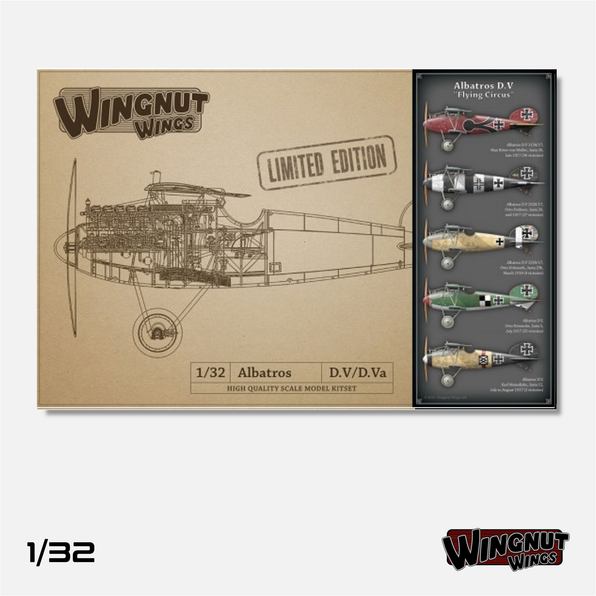 1/32 Wingnut Wings - Albatros D.V - Flying Circus