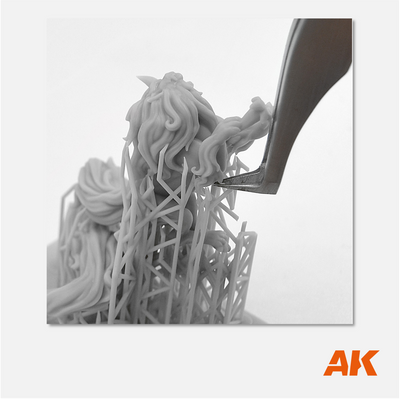 AK Cutting Tweezers Flat Head
