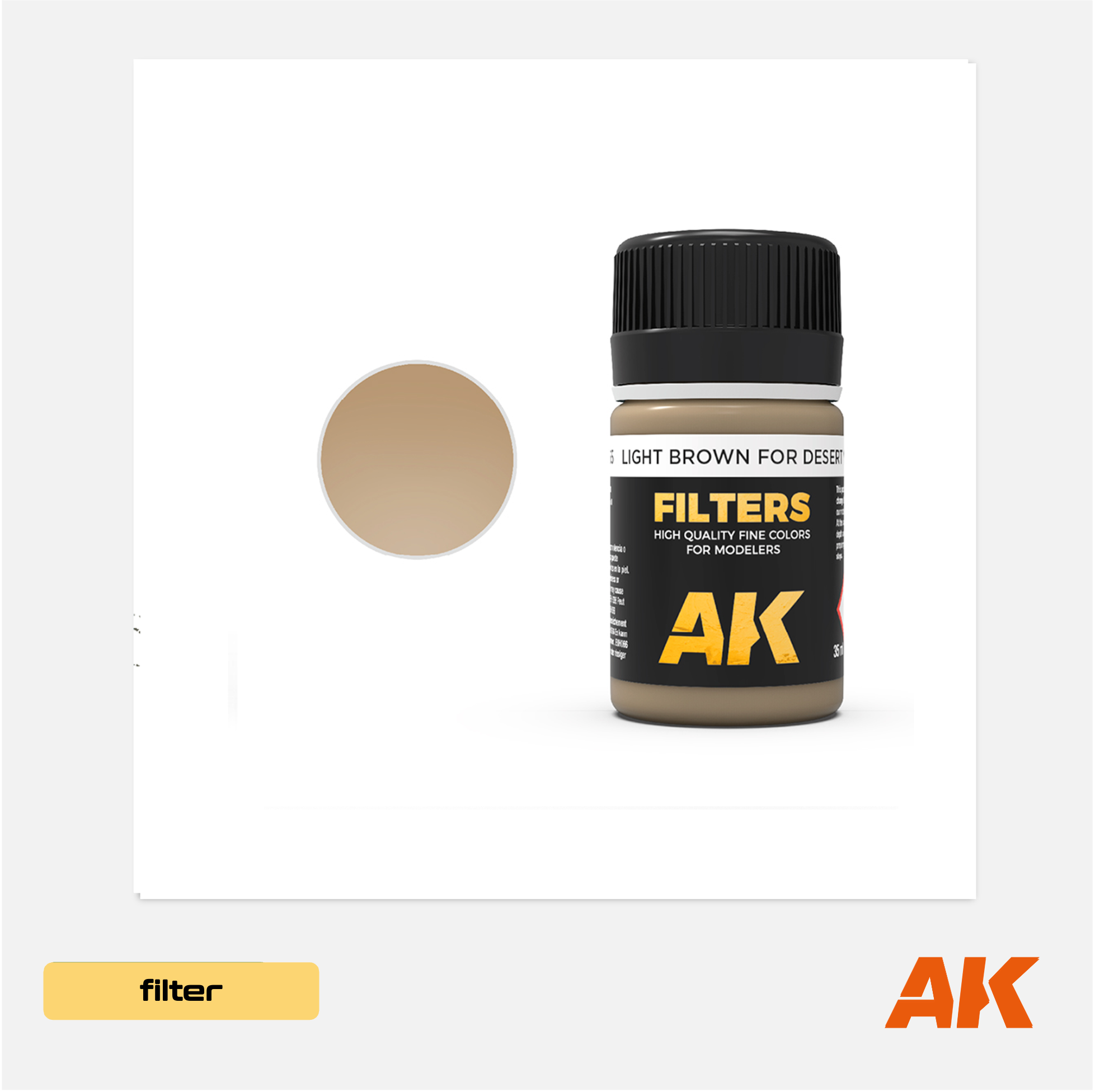 AK Effects - Light Brown for Desert Yellow (Afrika Korps Filter)