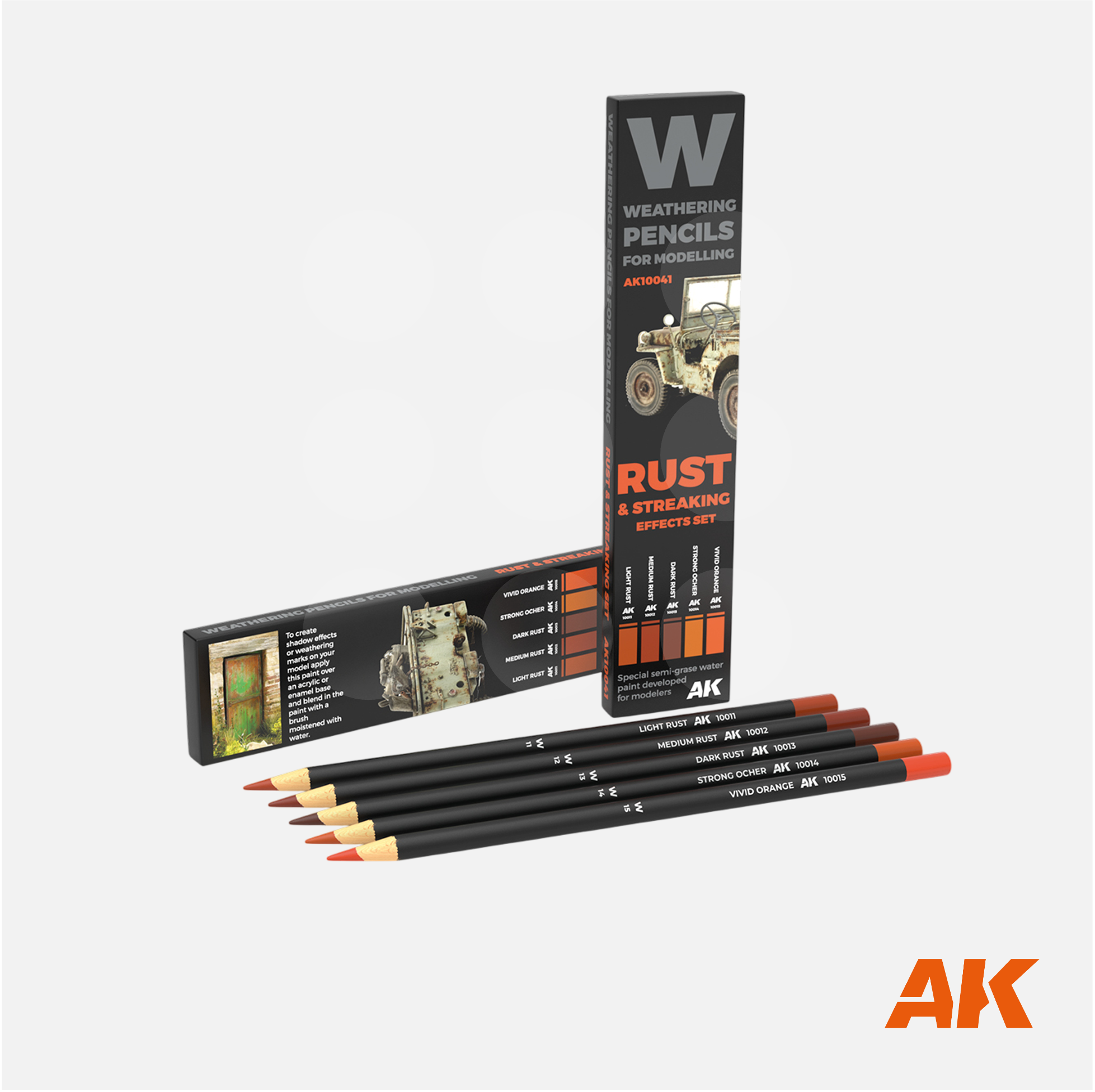 AK Interactive - Weathering Pencils Set - Rust & Streaking - AK10041 - Gothaforce