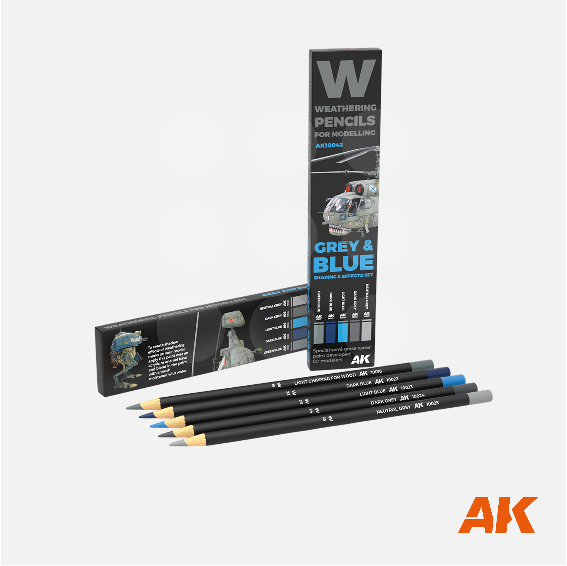 AK Interactive - Weathering Pencils Set - Grey & Blue - AK10043 - Gothaforce