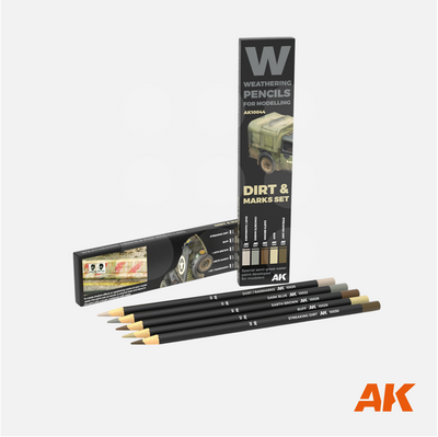 AK Interactive - Weathering Pencils Set - Dirt & Marks - AK10044 - Gothaforce