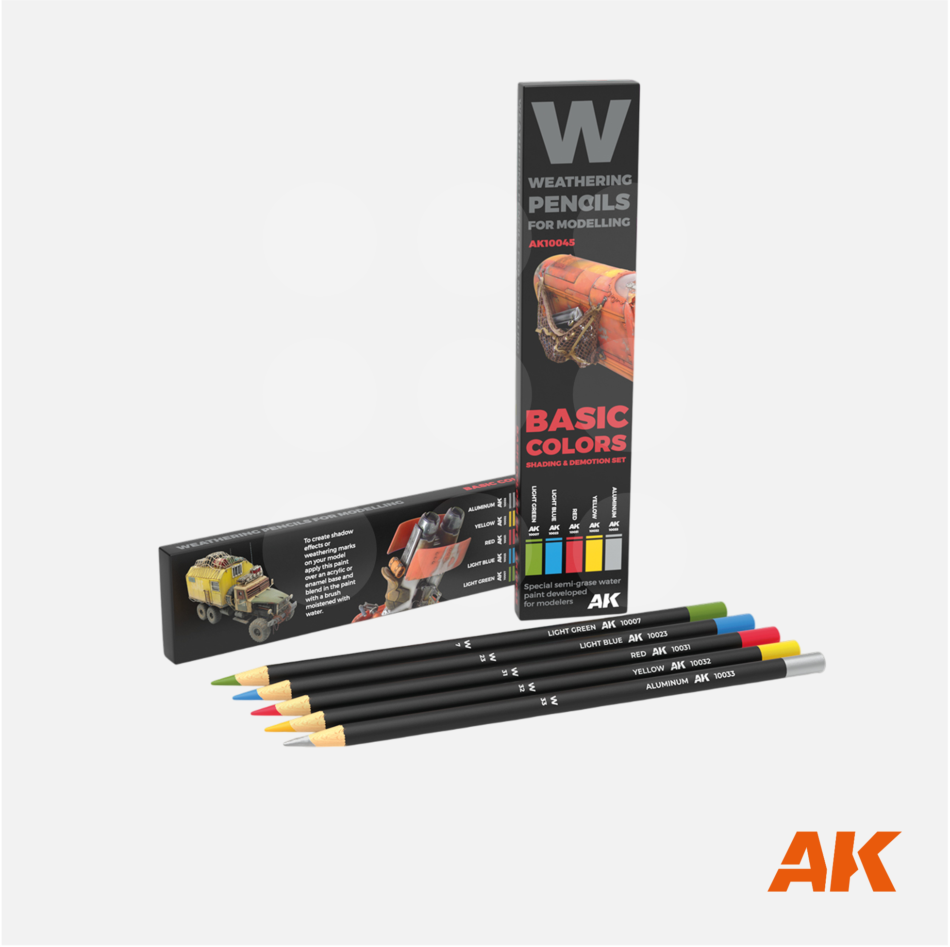 AK Interactive - Weathering Pencils Set - Basic Colors - AK10045 - Gothaforce