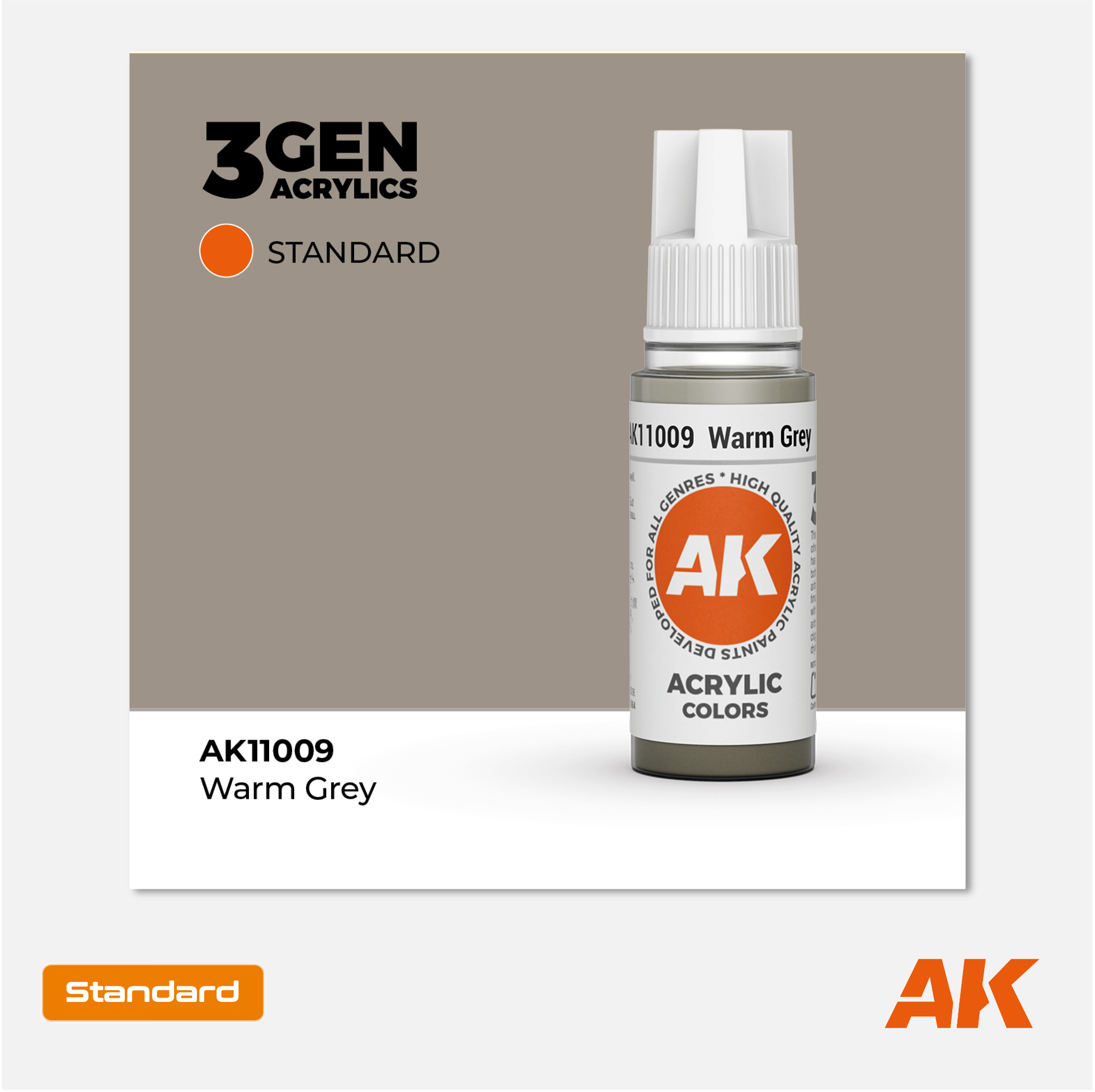 AK Interactive - 3Gen Acrylics Paint - Warm Grey - AK11009 - Gothaforce