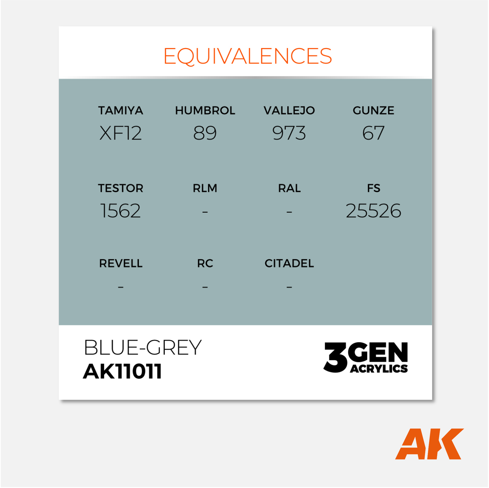 AK Interactive - 3Gen Acrylics Paint - Blue-Grey - AK11011 - Gothaforce