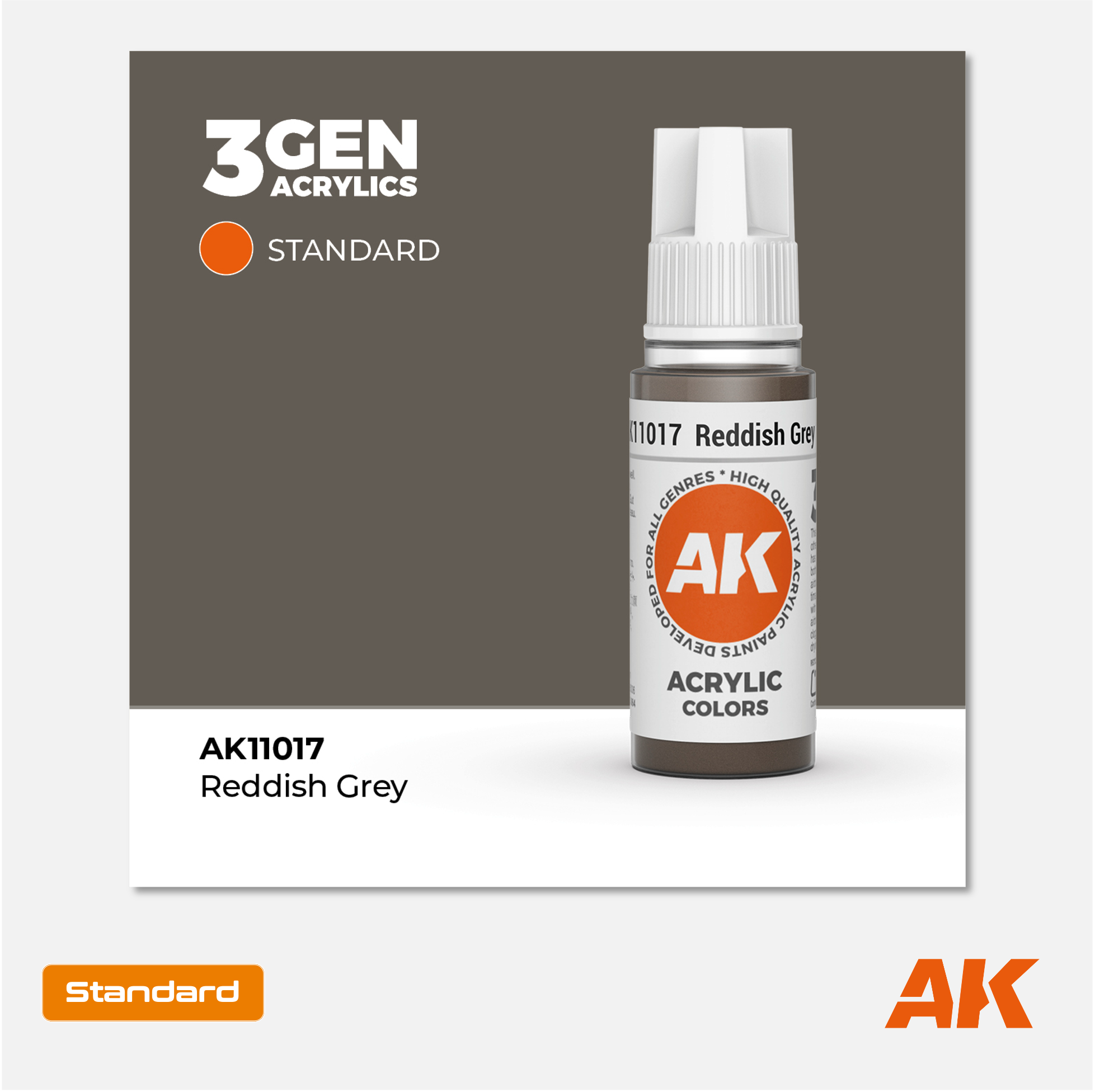 AK Interactive - 3Gen Acrylics Paint - Reddish Grey - AK11017 - Gothaforce