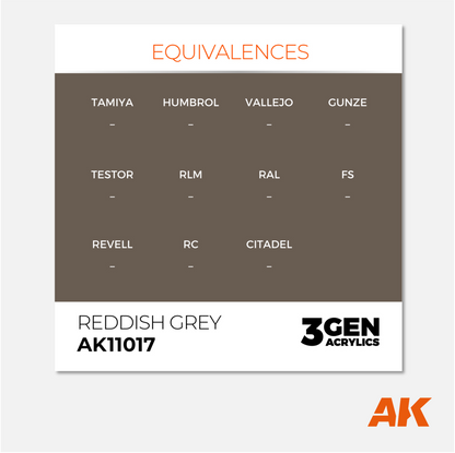 AK Interactive - 3Gen Acrylics Paint - Reddish Grey - AK11017 - Gothaforce