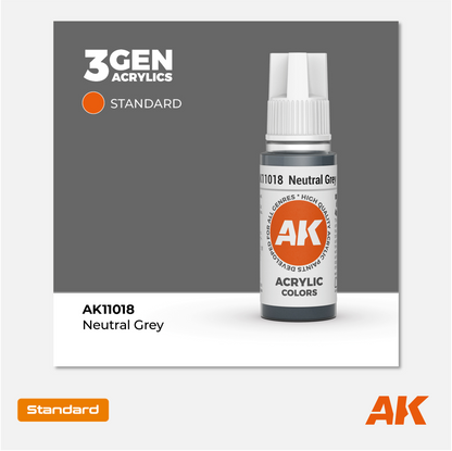 AK Interactive - 3Gen Acrylics Paint - Neutral Grey - AK11018 - Gothaforce