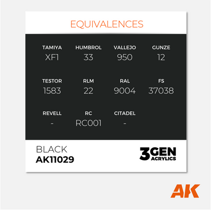 AK Interactive - 3Gen Acrylics Paint - Black Intense - AK11029 - Gothaforce